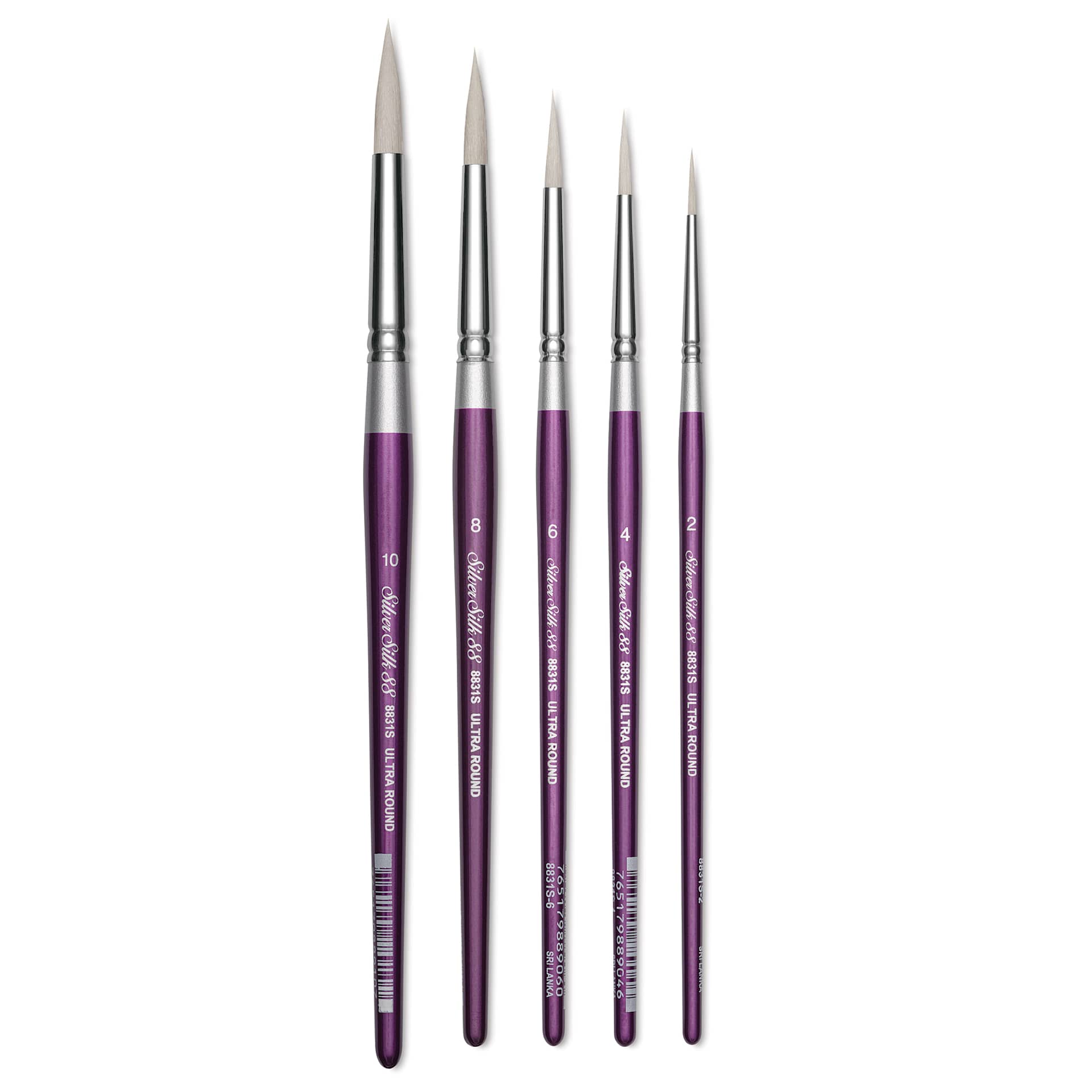 Silver Brush Silver Silk 88 Synthetic Ultra Round Brushes Silver Brush Silver Silk 88 Synthetic Ultra Round Brushes
