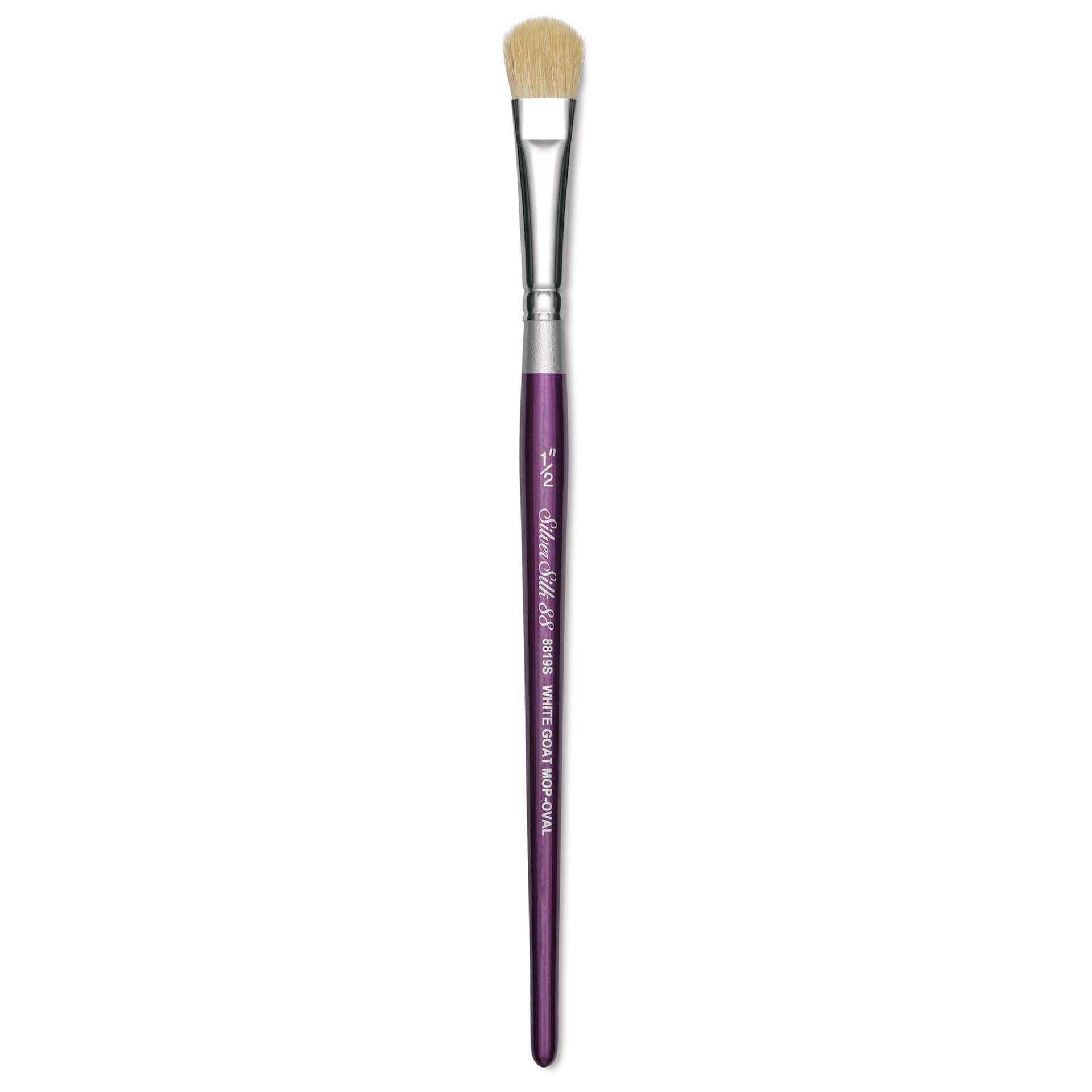 Silver Brush Silver Silk 88 White Goat Hair Brush - Short Handle, Mini Mop, 1/2"