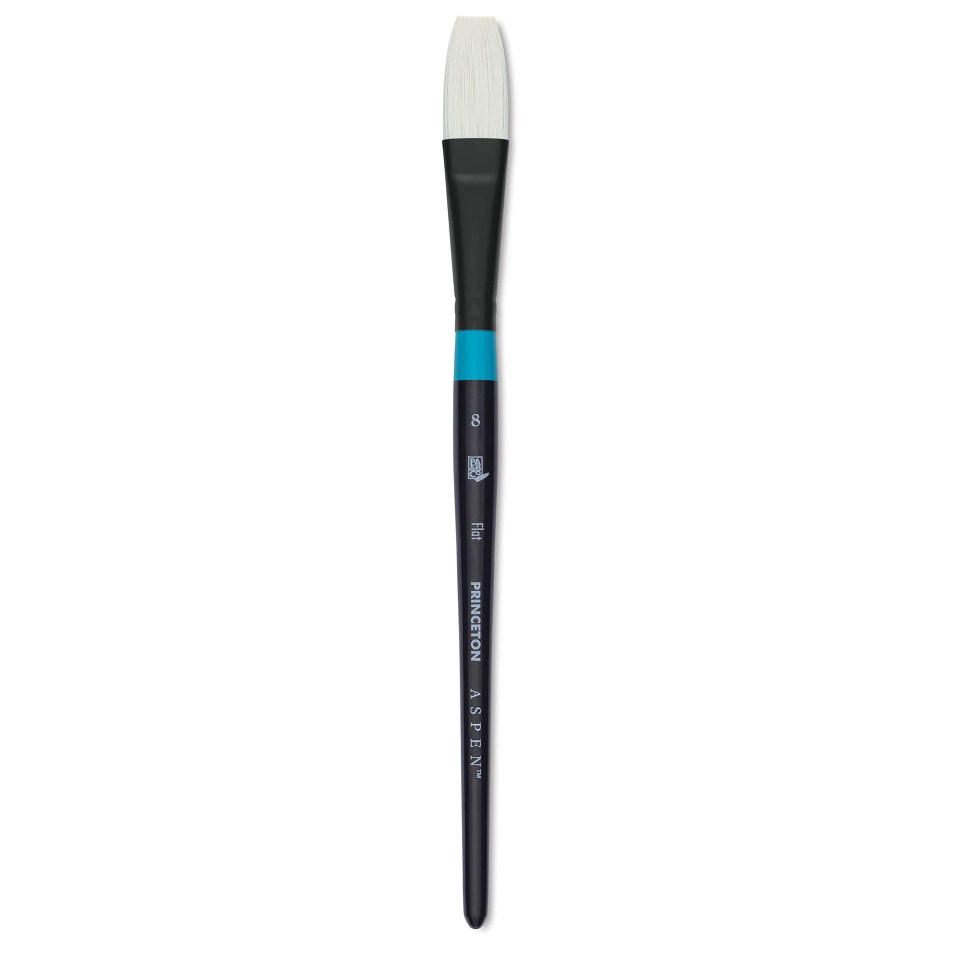 Princeton Aspen Synthetic Brush - Short Handle, Flat, Size 8