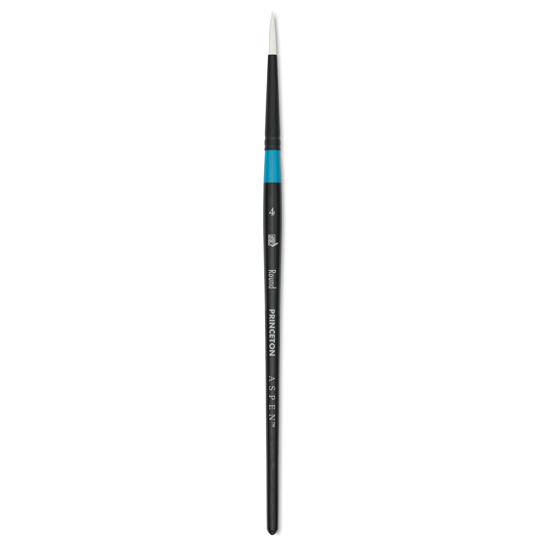 Princeton Aspen Synthetic Brush - Short Handle, Round, Size 4