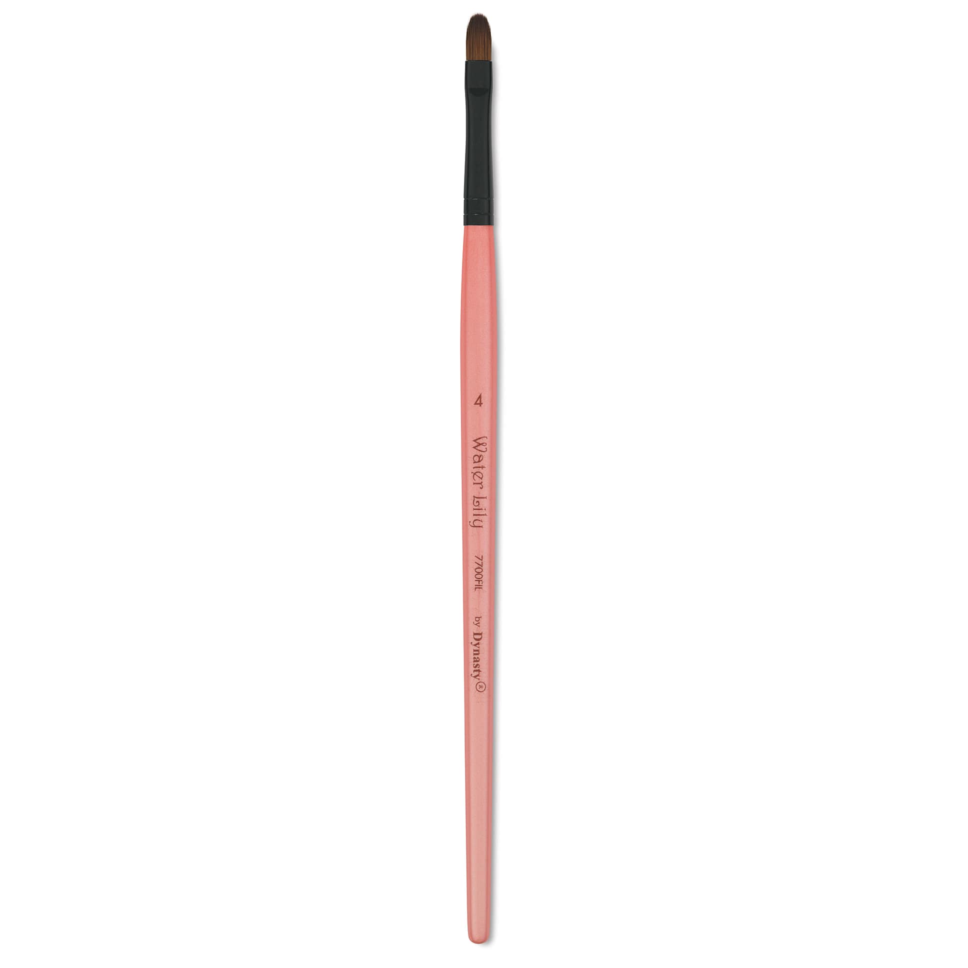 Dynasty Water Lily Watercolor Brush - Short Handle, Filbert, Size 4