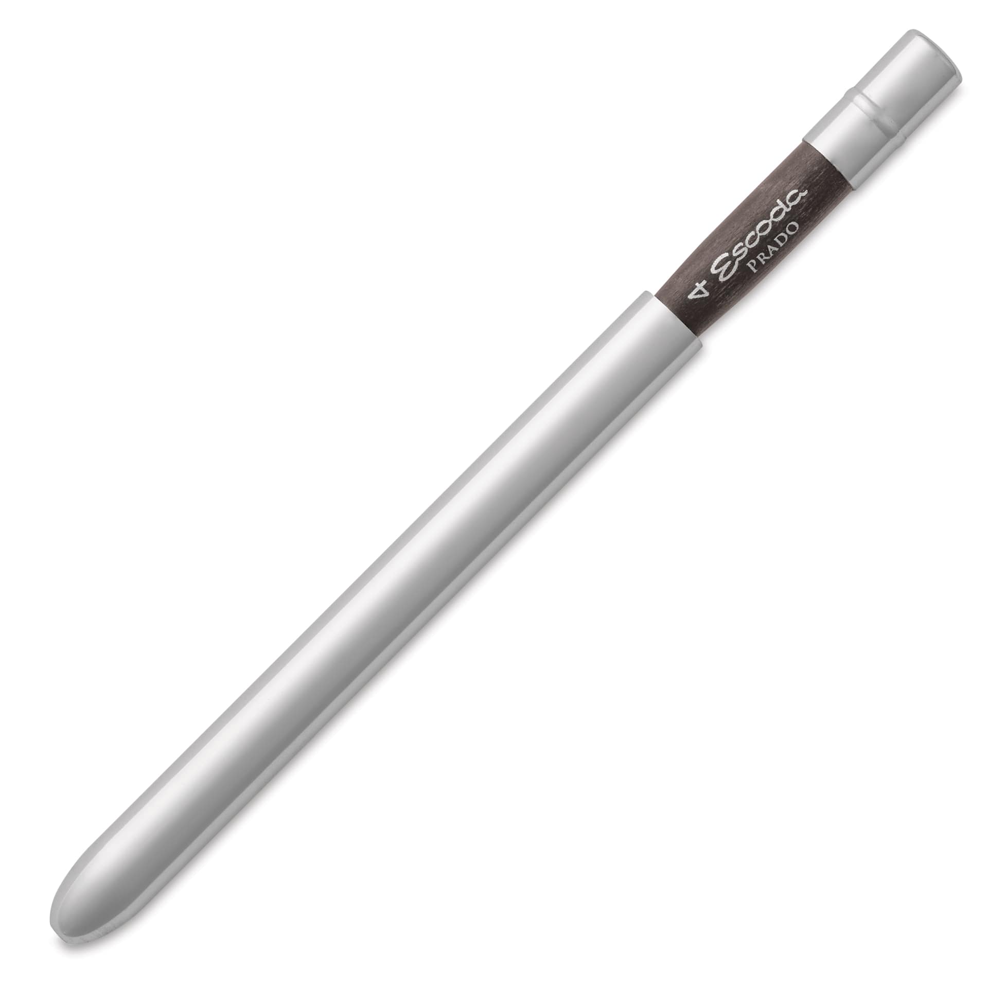 Escoda Prado Tame Synthetic Travel Brush - Rigger, Short Handle, Size 4, brush top inserted in handle Escoda Prado Tame Synthetic Travel Brush - Rigger, Short Handle, Size 4, brush top inserted in handle