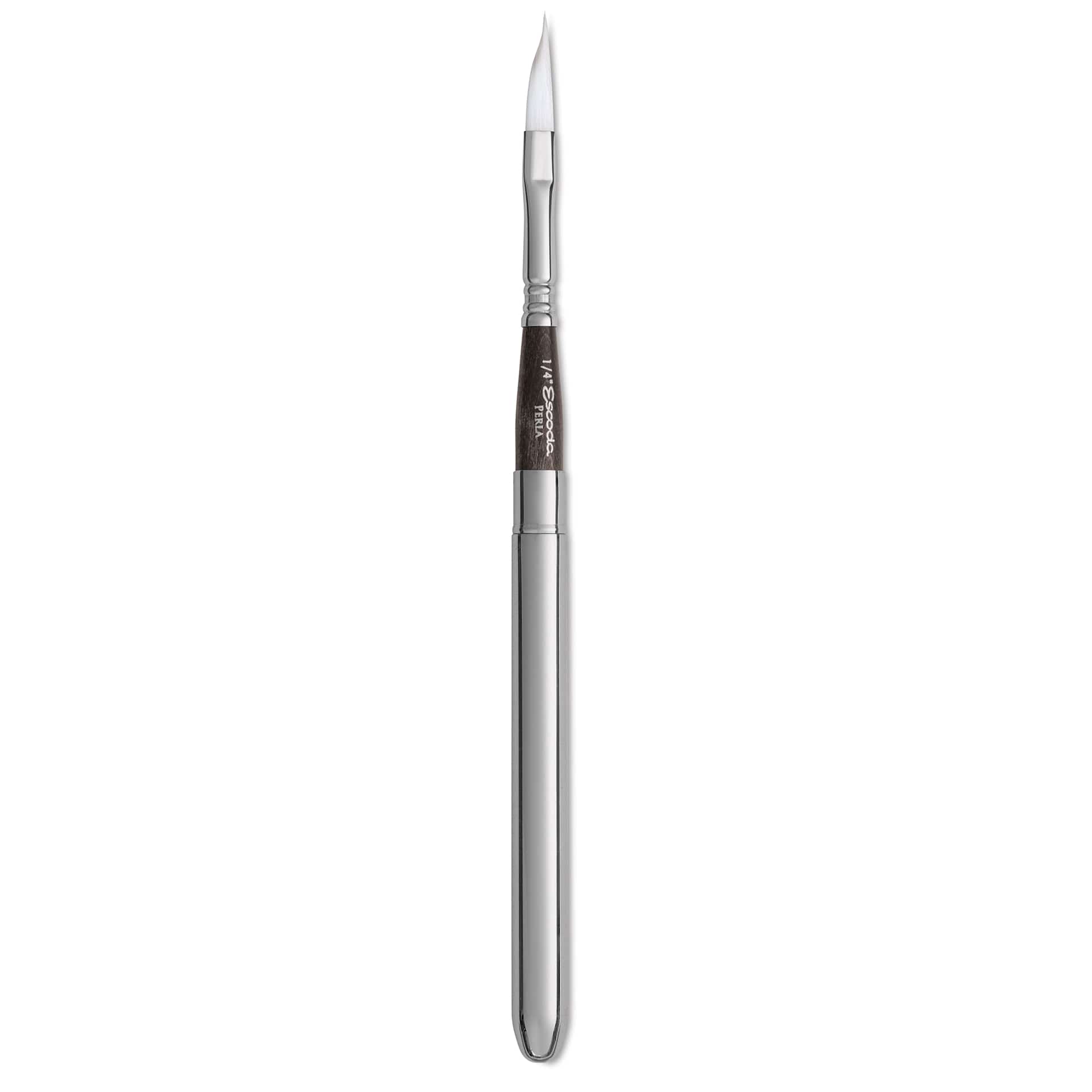 Escoda Perla Toray White Synthetic Travel Brush - Dagger, Short Handle, Size 1/4" Escoda Perla Toray White Synthetic Travel Brush - Dagger, Short Handle, Size 1/4"
