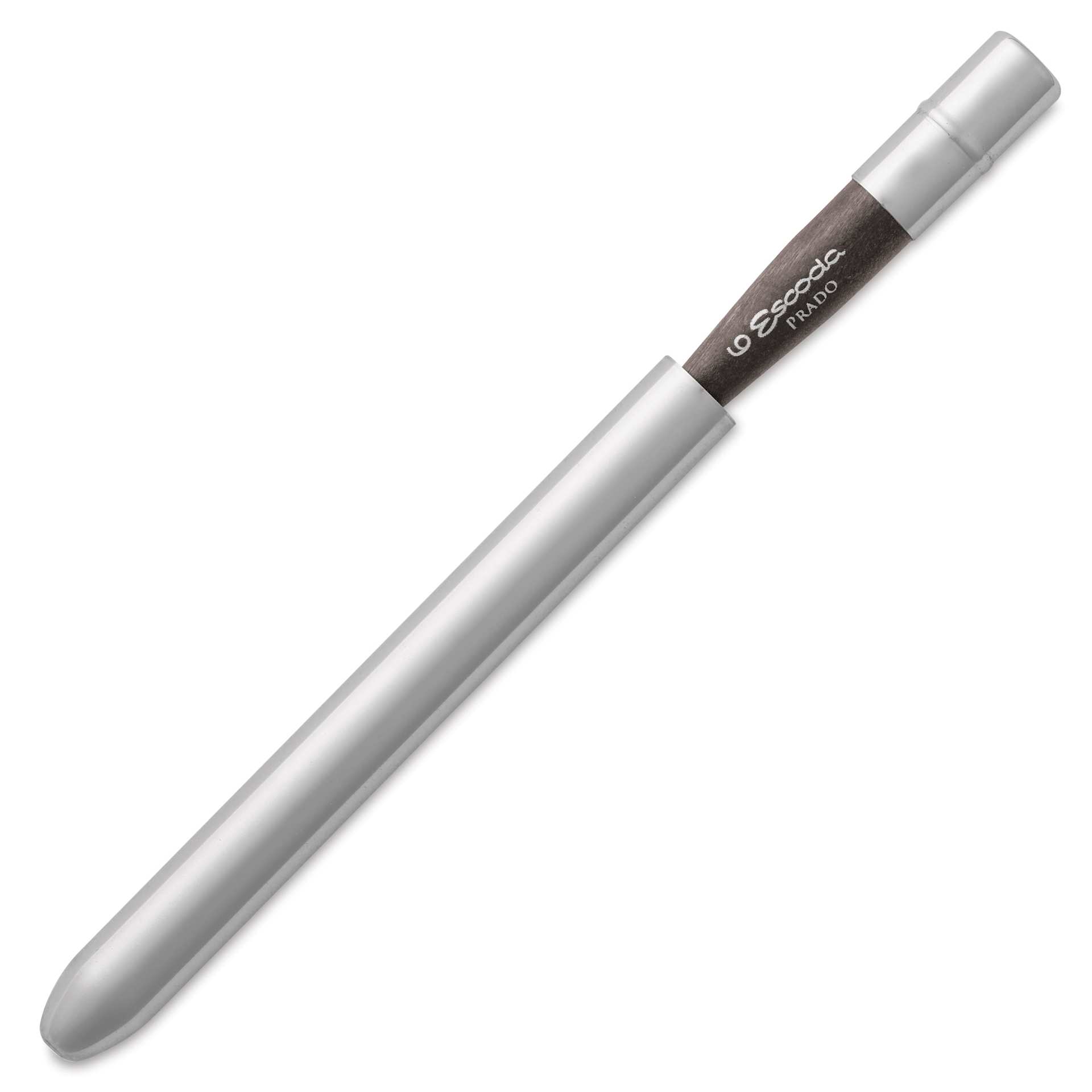 Escoda Prado Tame Synthetic Travel Brush - Bright, Short Handle, Size 6, brush top inserted in handle