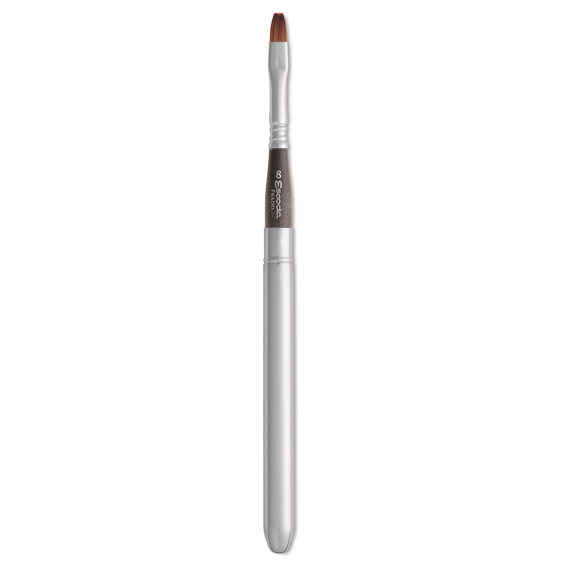 Escoda Prado Tame Synthetic Travel Brush - Bright, Short Handle, Size 8