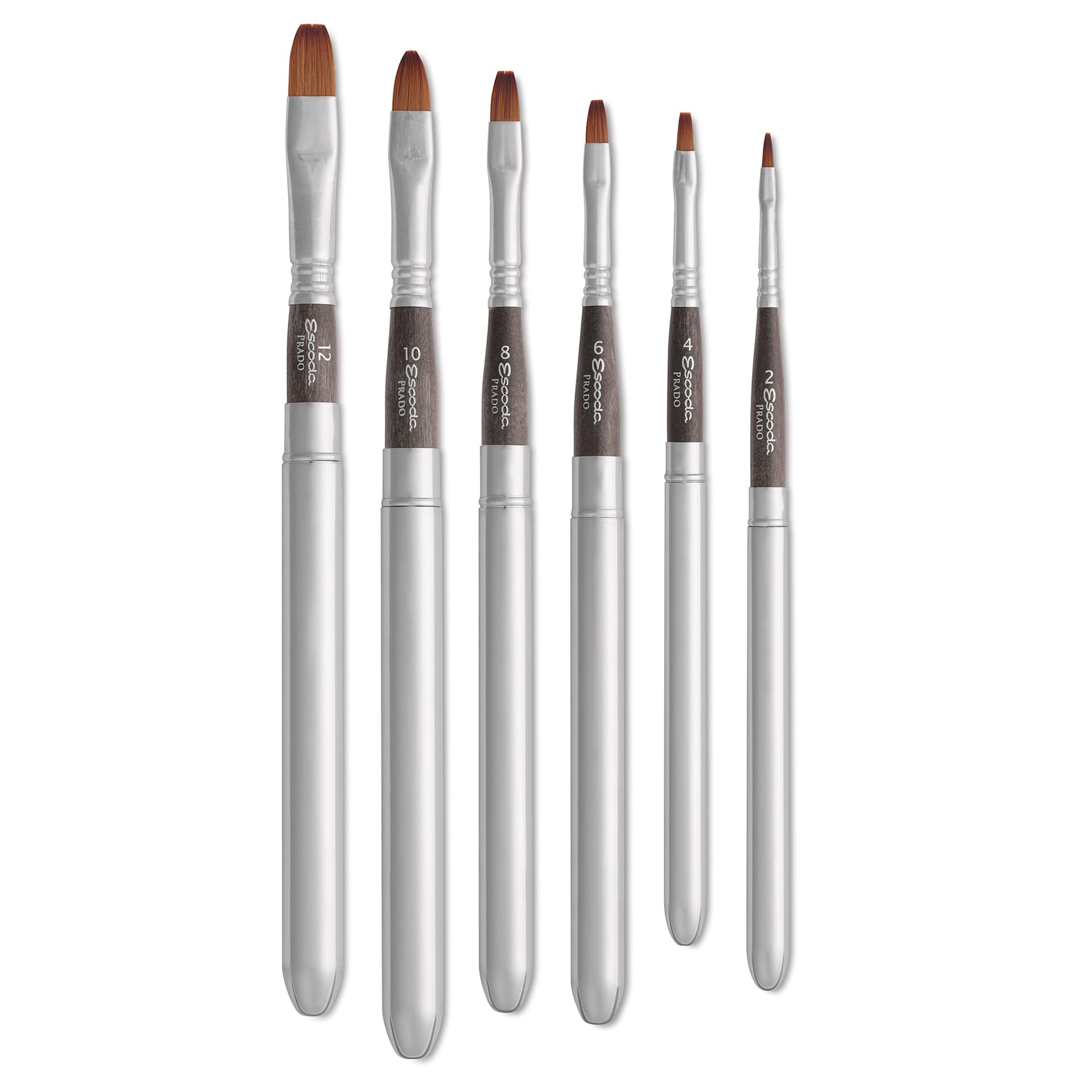 Escoda Prado Tame Synthetic Travel Bright Brushes in various sizes Escoda Prado Tame Synthetic Travel Bright Brushes in various sizes