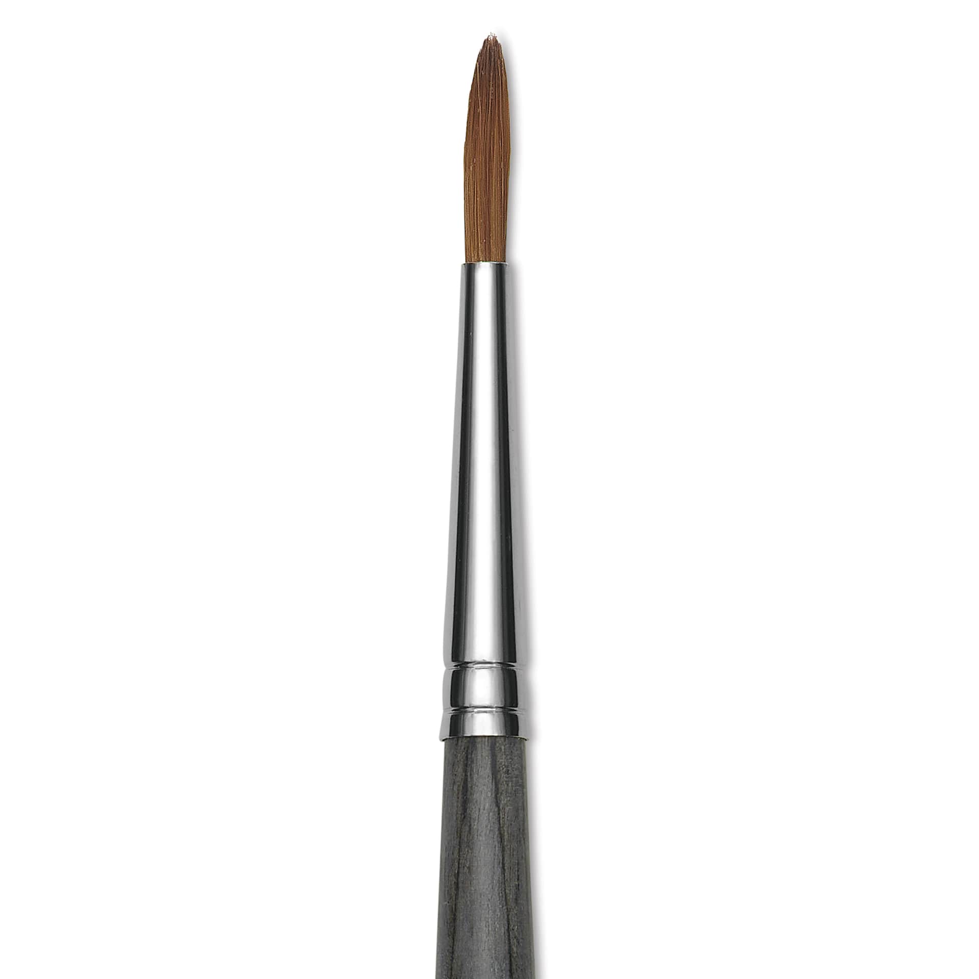 Da Vinci Colineo Synthetic Kolinsky Sable Brush - Round, Size 8, Long Handle, close-up