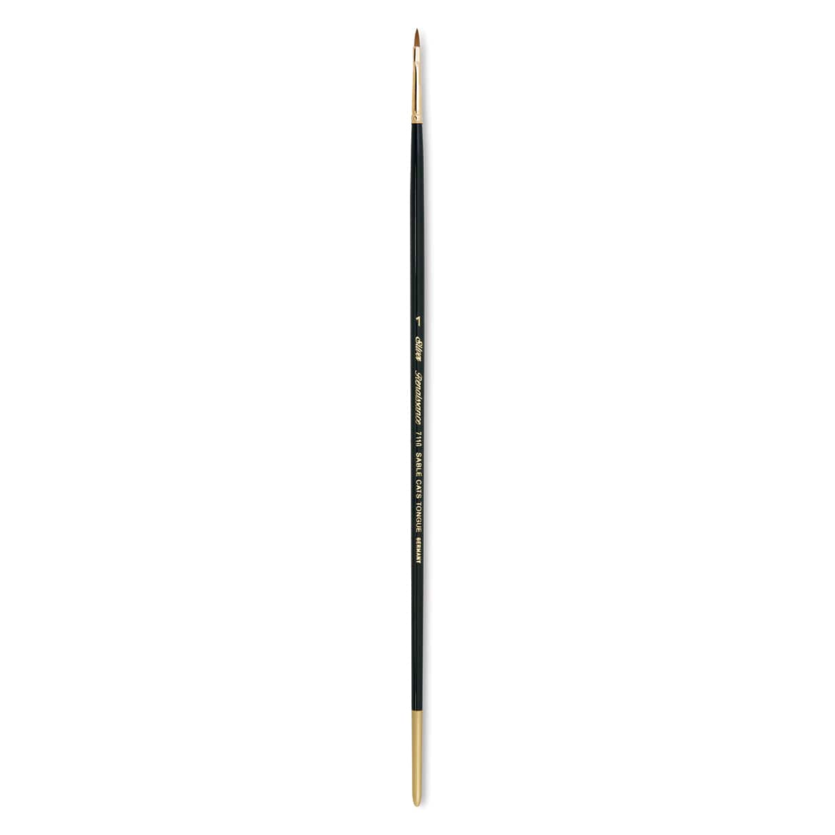 Silver Brush Renaissance Red Sable Brush - Cat's Tongue, Long Handle, Size 1