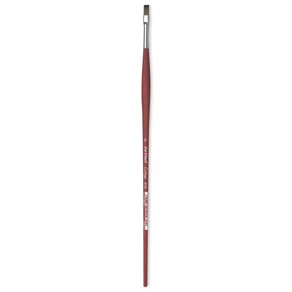 Da Vinci College Synthetic Brush - Bright, Long Handle, Size 6