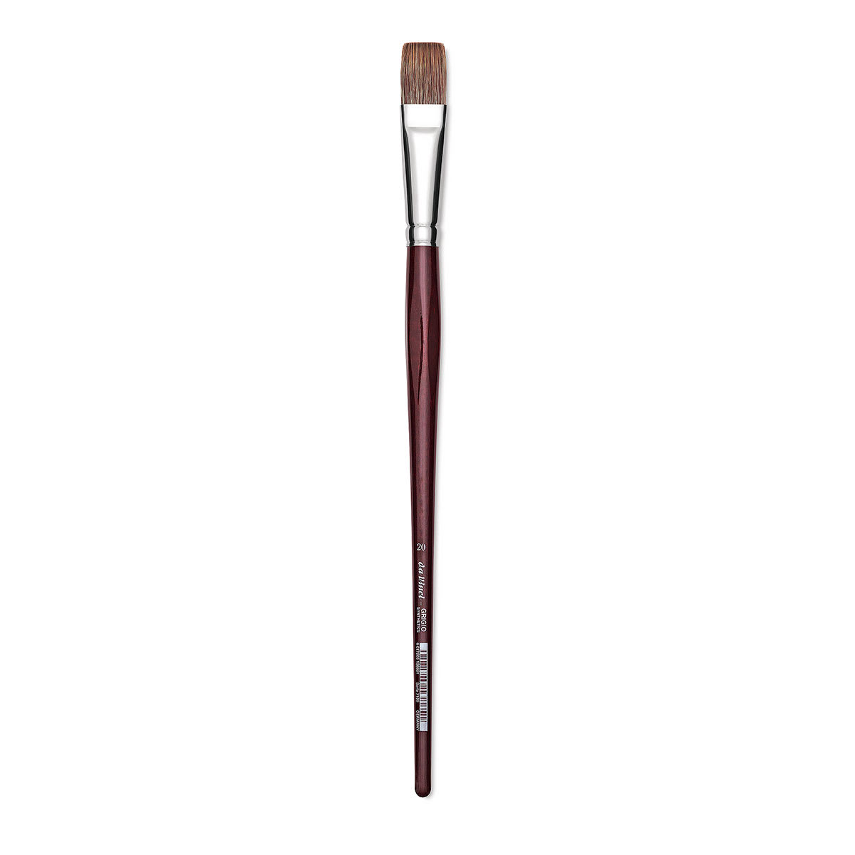 Da Vinci Grigio Synthetic Brush - Flat, Long Handle, Size 20