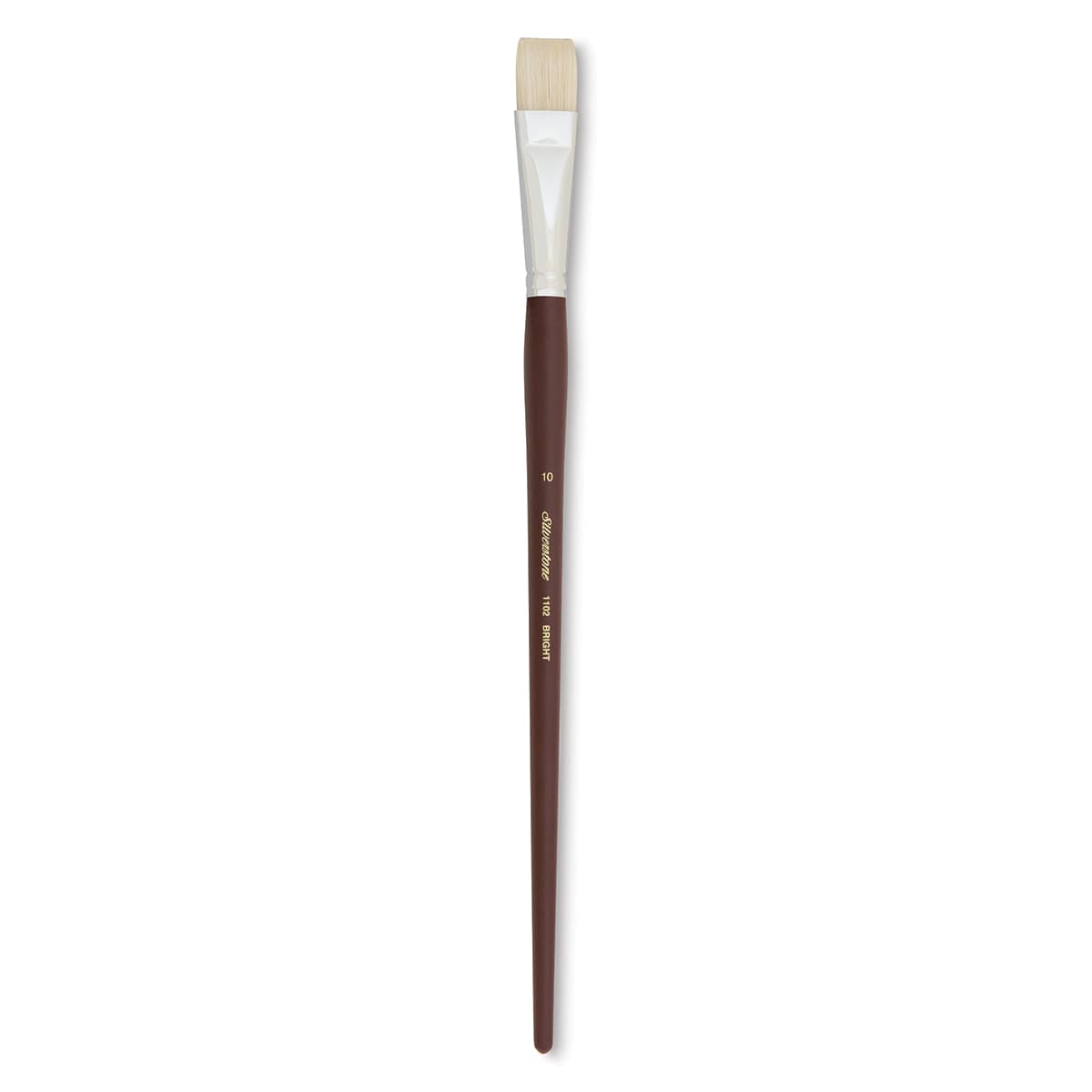Silver Brush Silverstone Premium White Hog Bristle Brush - Bright, Long Handle, Size 10