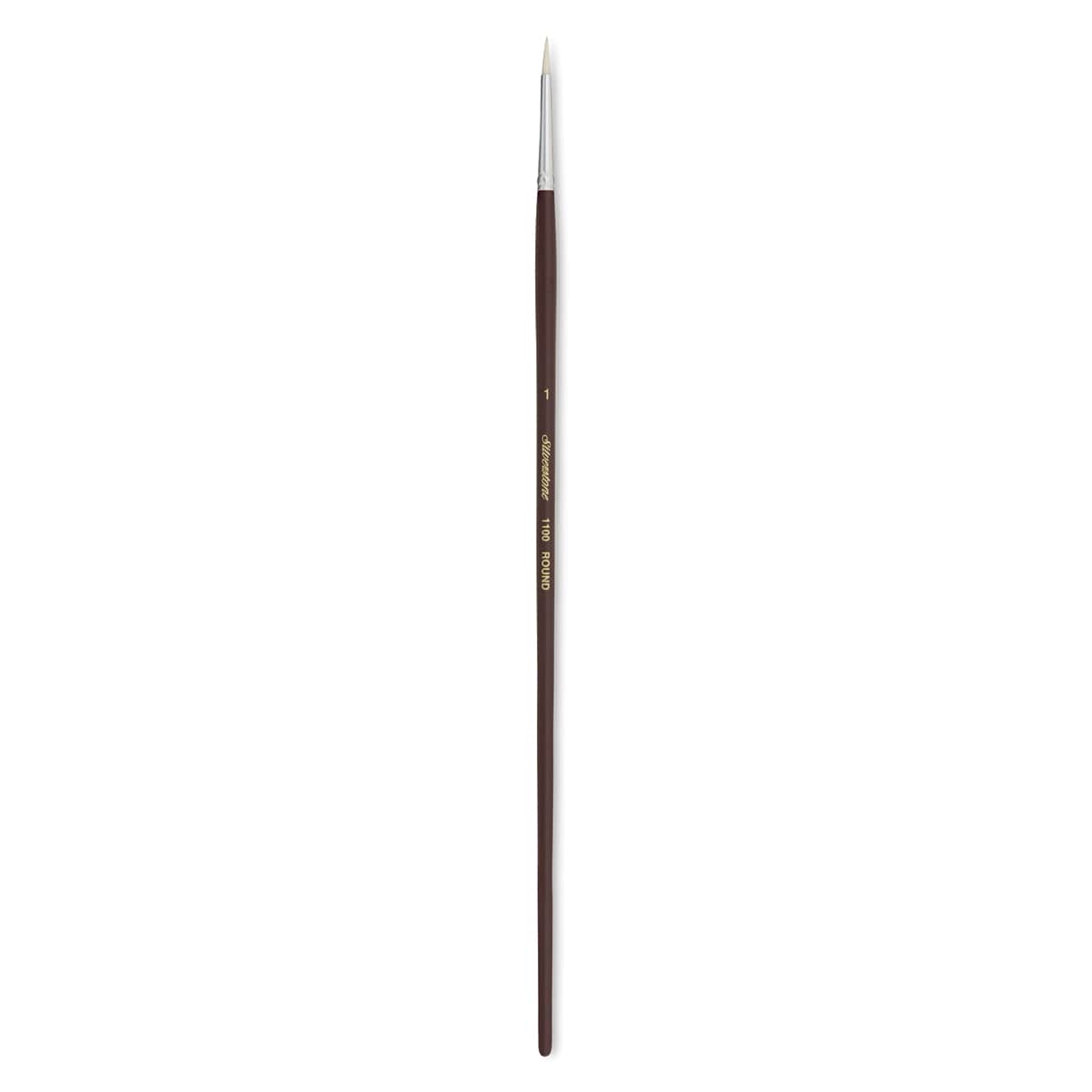 Silver Brush Silverstone Premium White Hog Bristle Brush - Round, Long Handle, Size 1