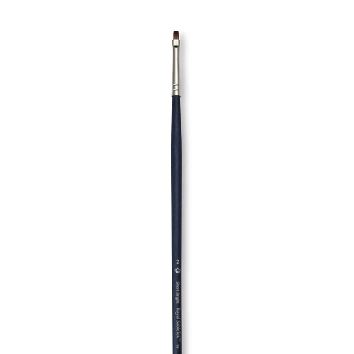 Royal & Langnickel SableTek Brush - Short Bright, Long Handle, Size 2