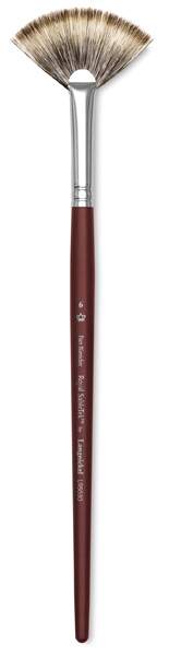 Royal Langnickel SableTek Brushes - Short handled Fan Brush shown upright

