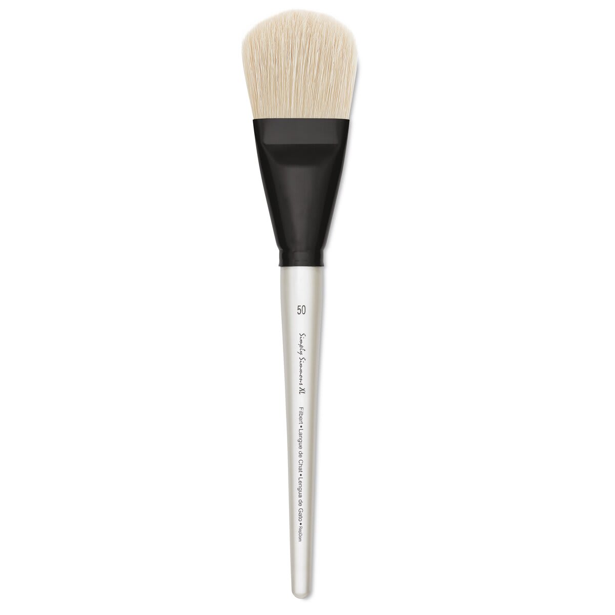 Simply Simmons XL Natural Bristle Brush - Filbert, Size 50