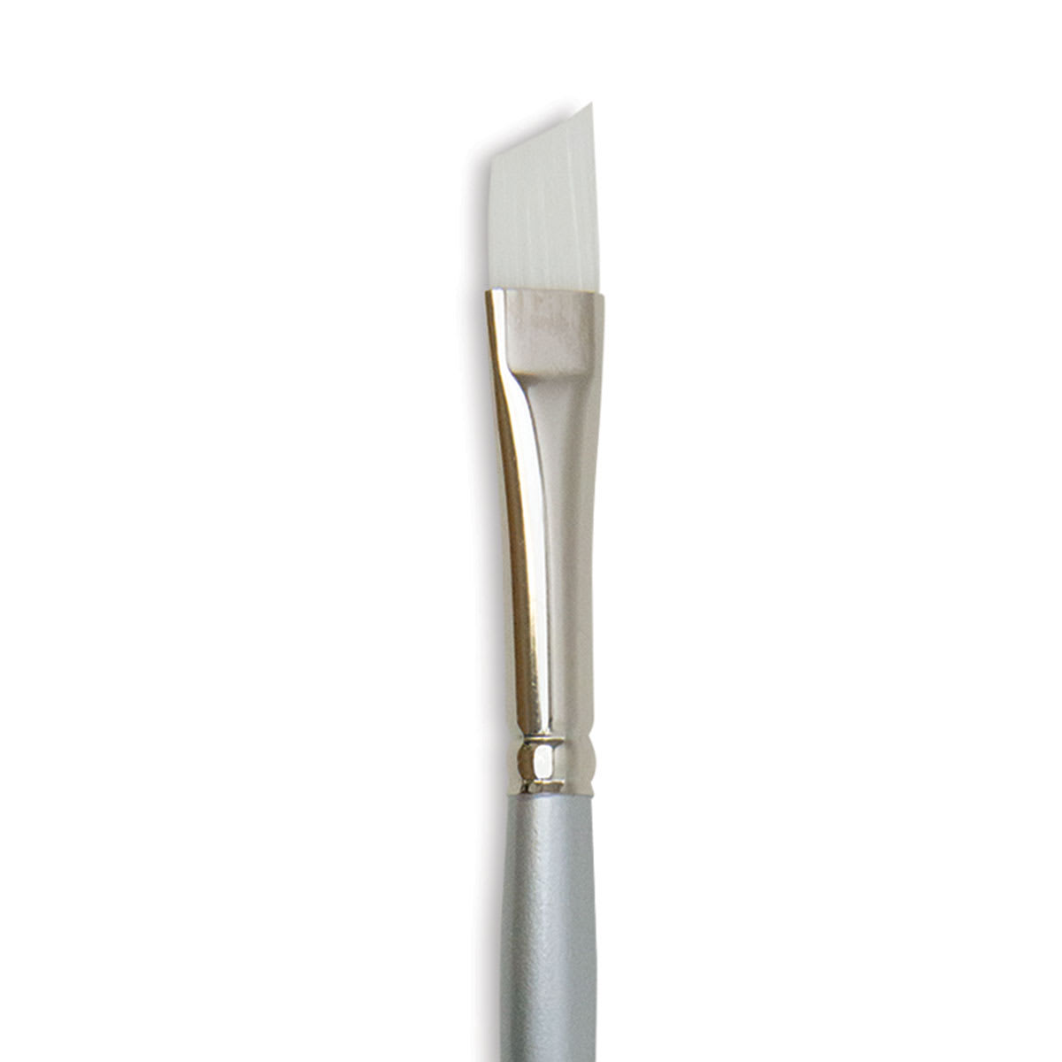Silverwhite Soft Synthetic Brushes - Closeup of single Angular brush