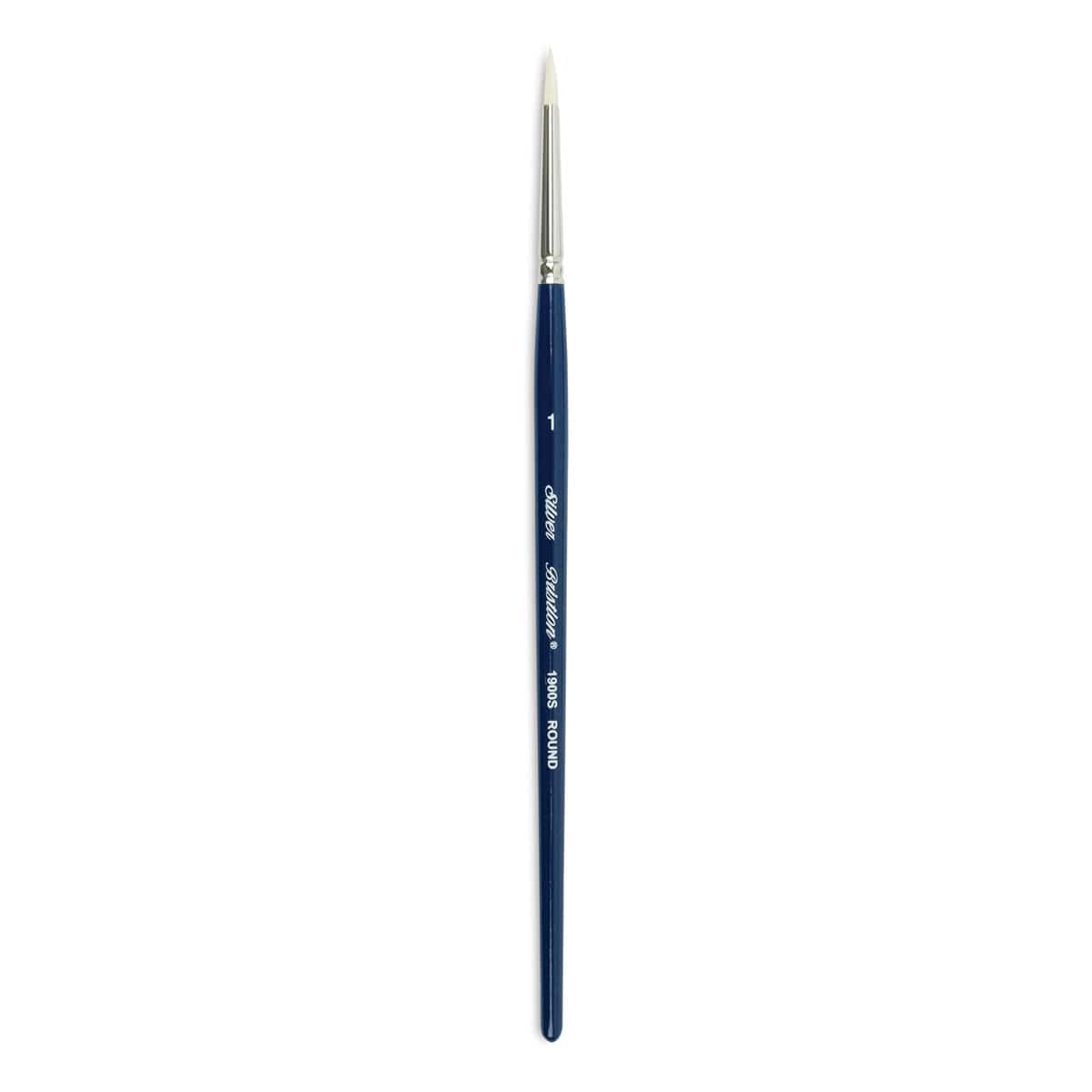 Silver Brush Bristlon Stiff White Synthetic Brush - Round, Size 1, Short Handle
