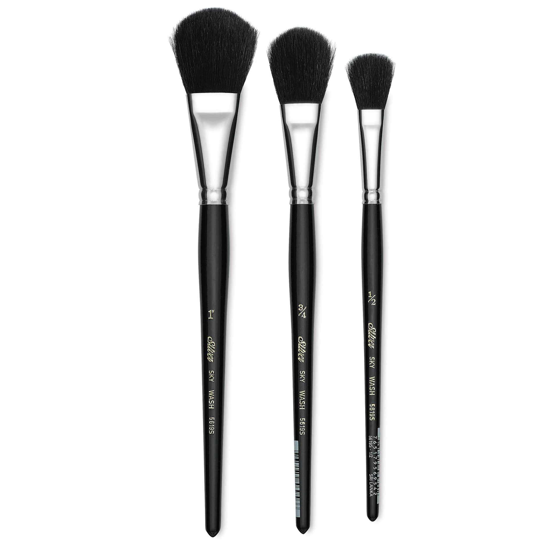 Silver Brush Black Goat Silver Mop Brushes - Oval, Short Handle Silver Brush Black Goat Silver Mop Brushes - Oval, Short Handle