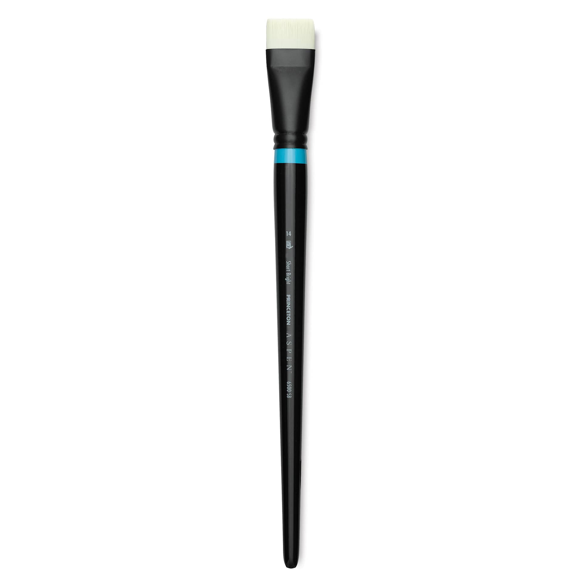 Princeton Series 6500 Aspen Synthetic Brush - Size 14, Short Bright, Long Handle