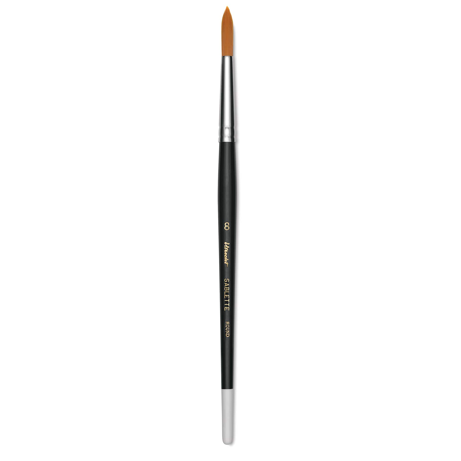 Utrecht Synthetic Sablette Round - Size 8, Short Handle
