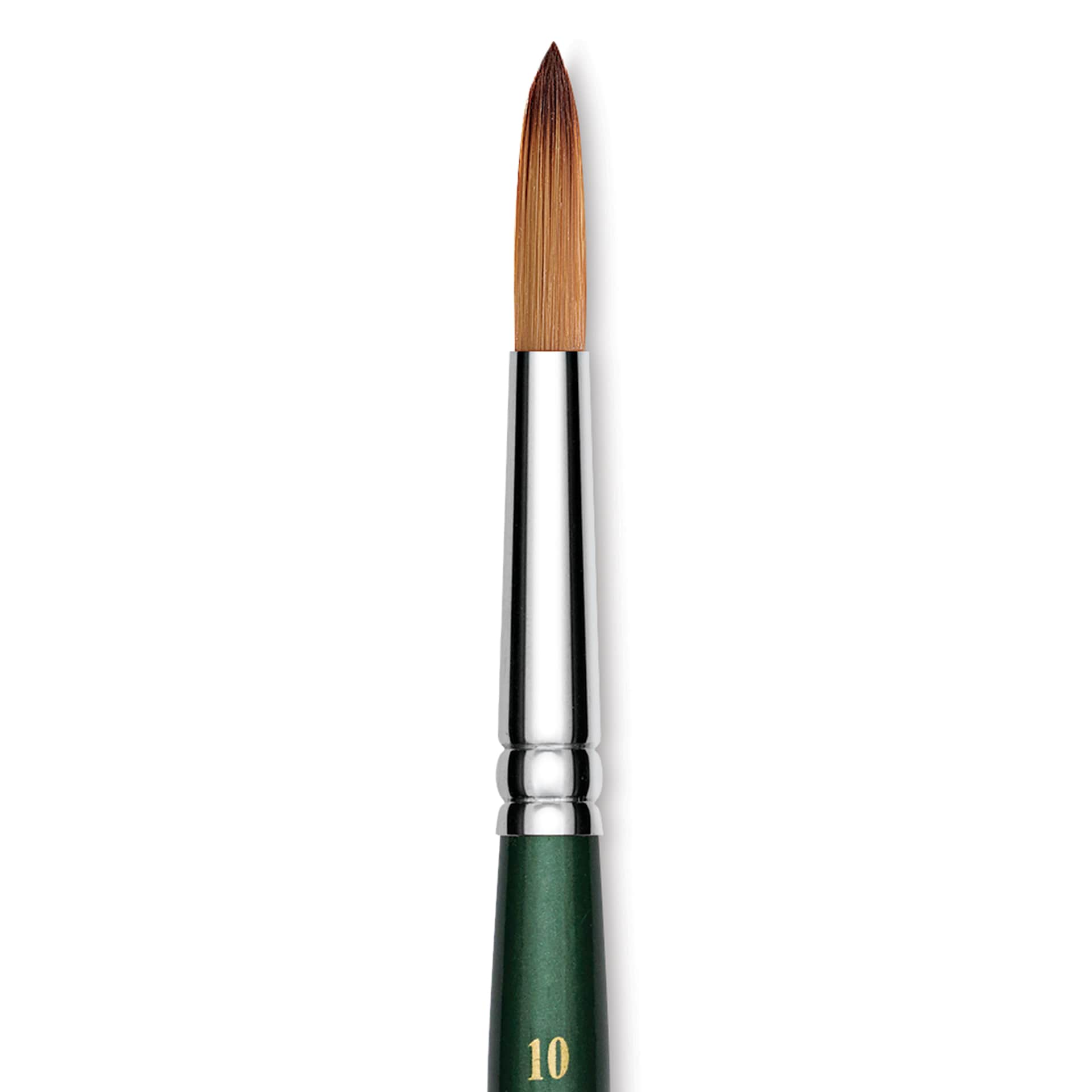 Utrecht Series 6150 Synthetic Golden Taklon Watercolor Brush - Round, Size 10, Short Handle