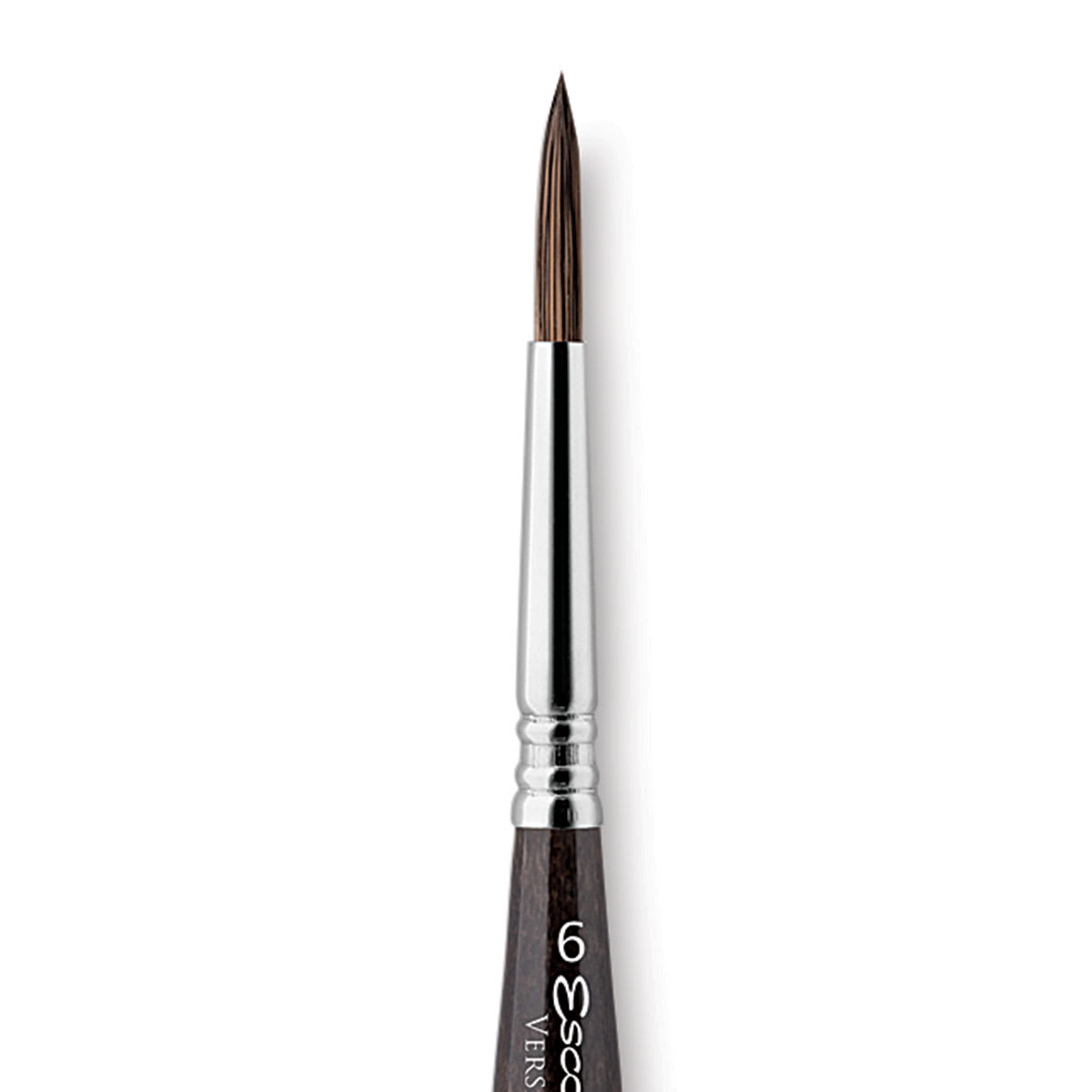 Escoda Versatil Brush - Travel Round, Size 6, Short Handle, close-up