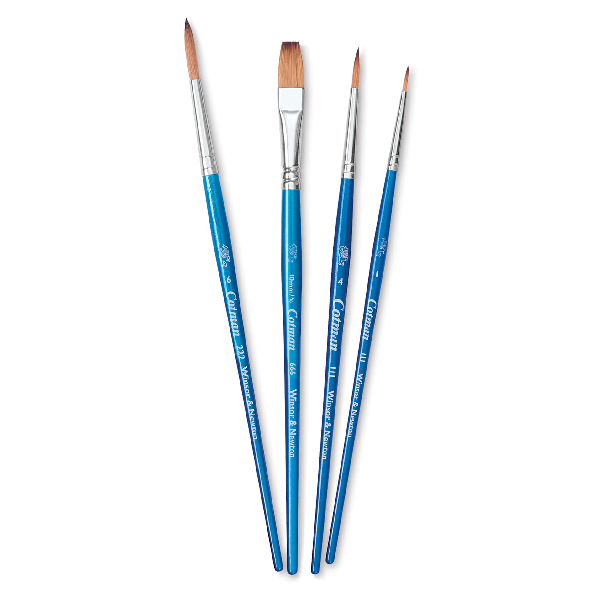 Winsor & Newton Cotman Watercolor Brush Set - Set B, Set of 4, Short Handle