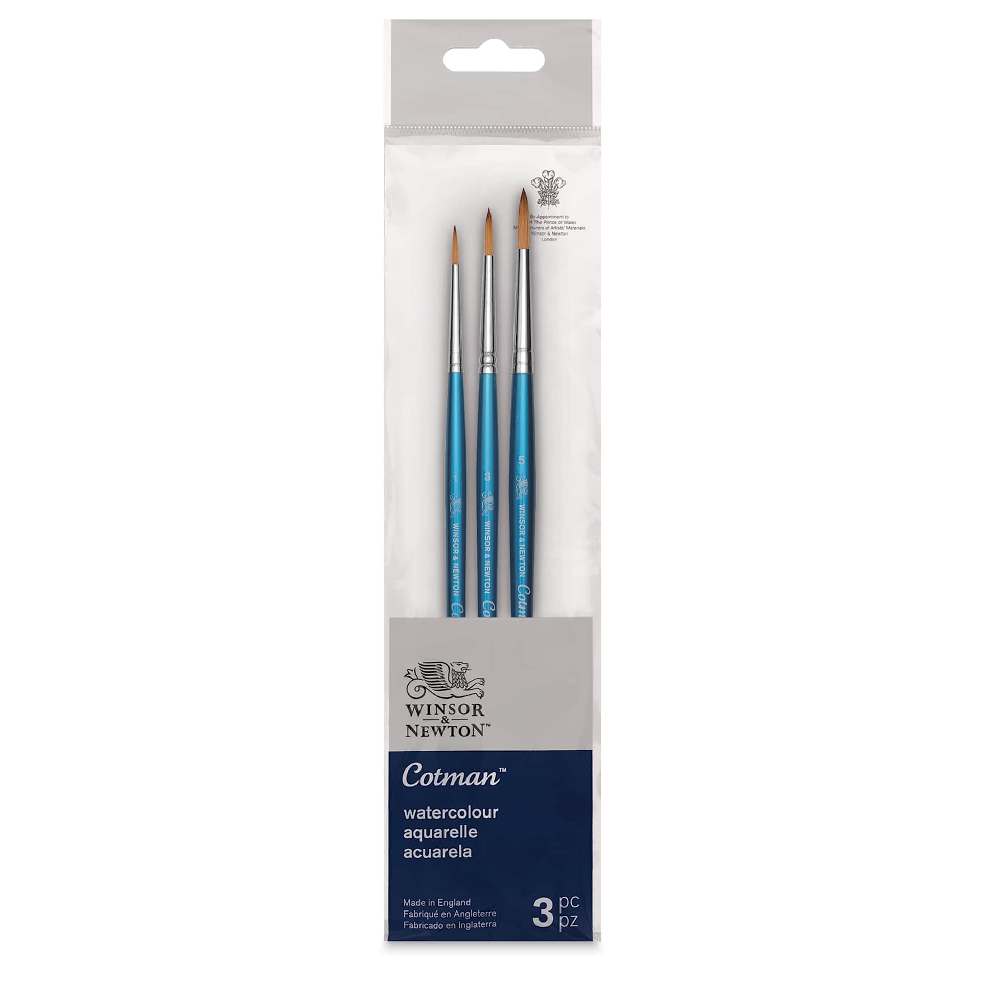 Winsor & Newton Cotman Watercolor Brush Set - Set 1, Set of 3, Short Handle