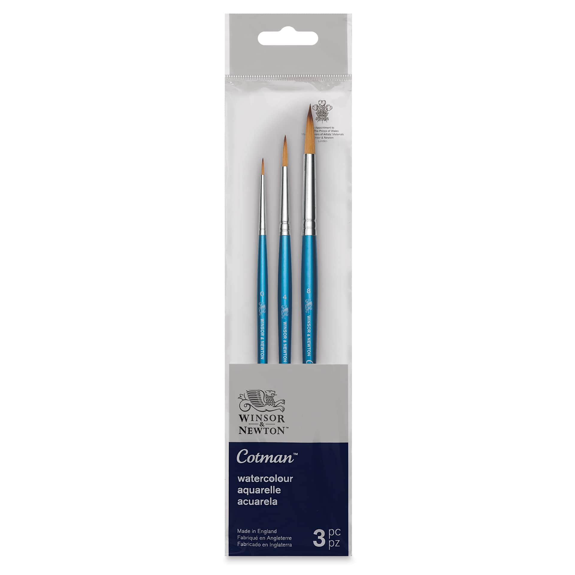 Winsor & Newton Cotman Watercolor Brush Set - Set 2, Set of 3, Short Handle Winsor & Newton Cotman Watercolor Brush Set - Set 2, Set of 3, Short Handle