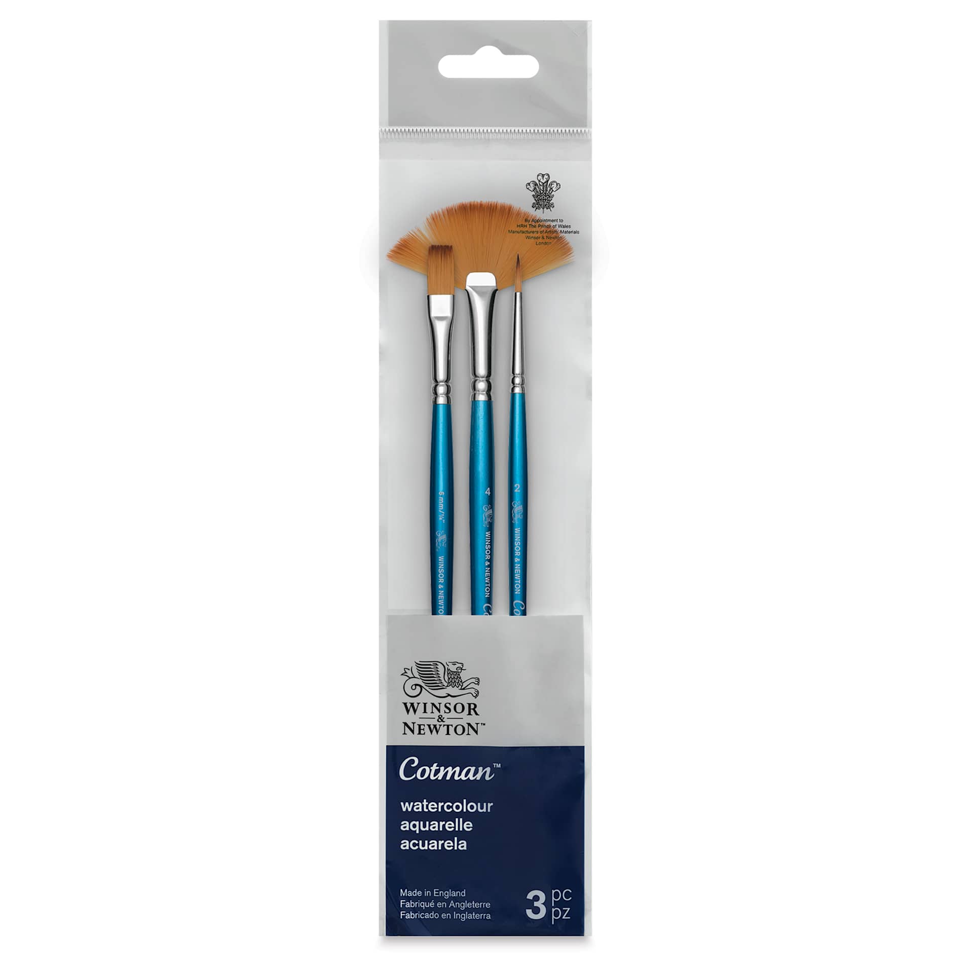 Winsor & Newton Cotman Watercolor Brush Set - Set 3, Set of 3, Short Handle