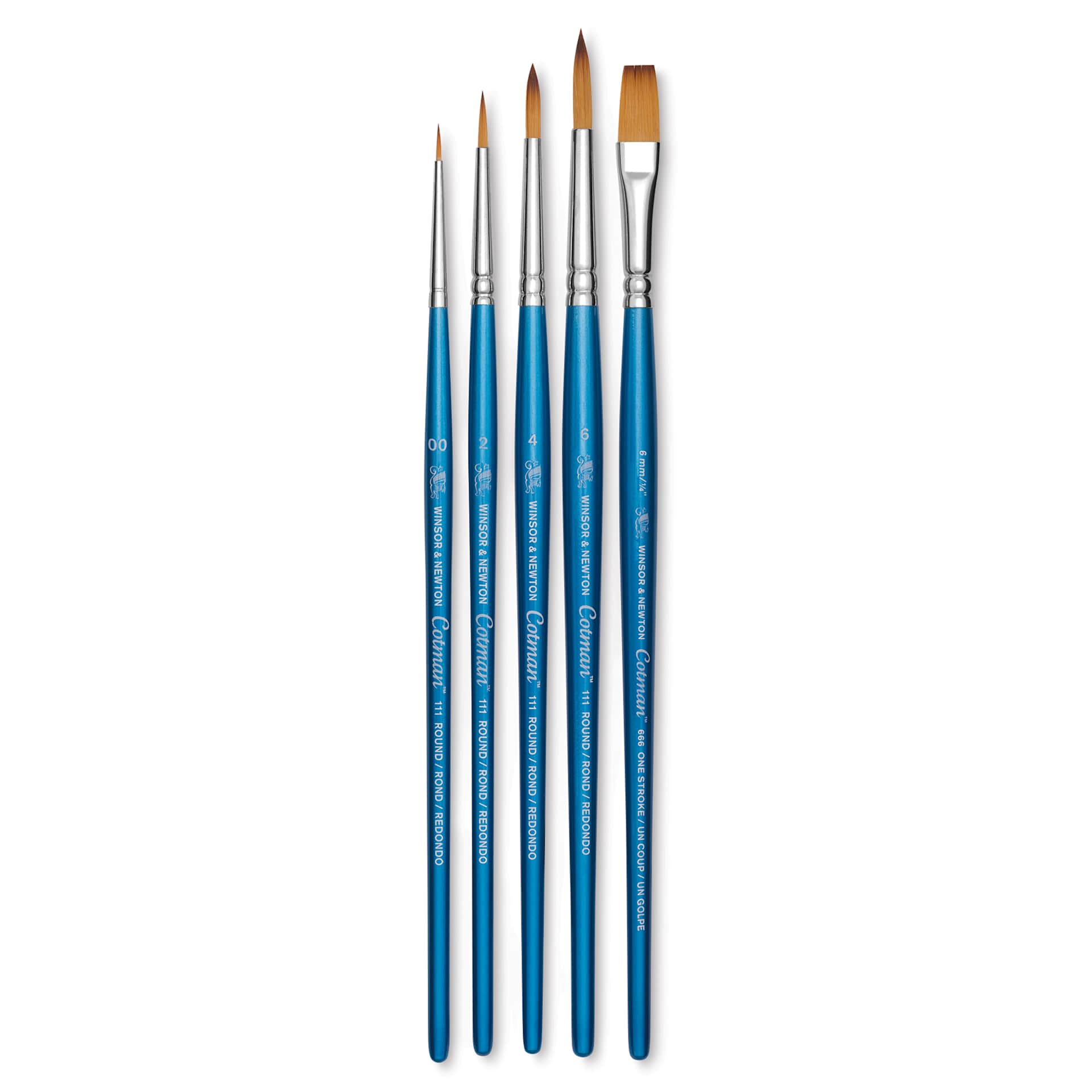 Winsor & Newton Cotman Watercolor Brush Set - Set 4, Set of 5, Short Handle Winsor & Newton Cotman Watercolor Brush Set - Set 4, Set of 5, Short Handle