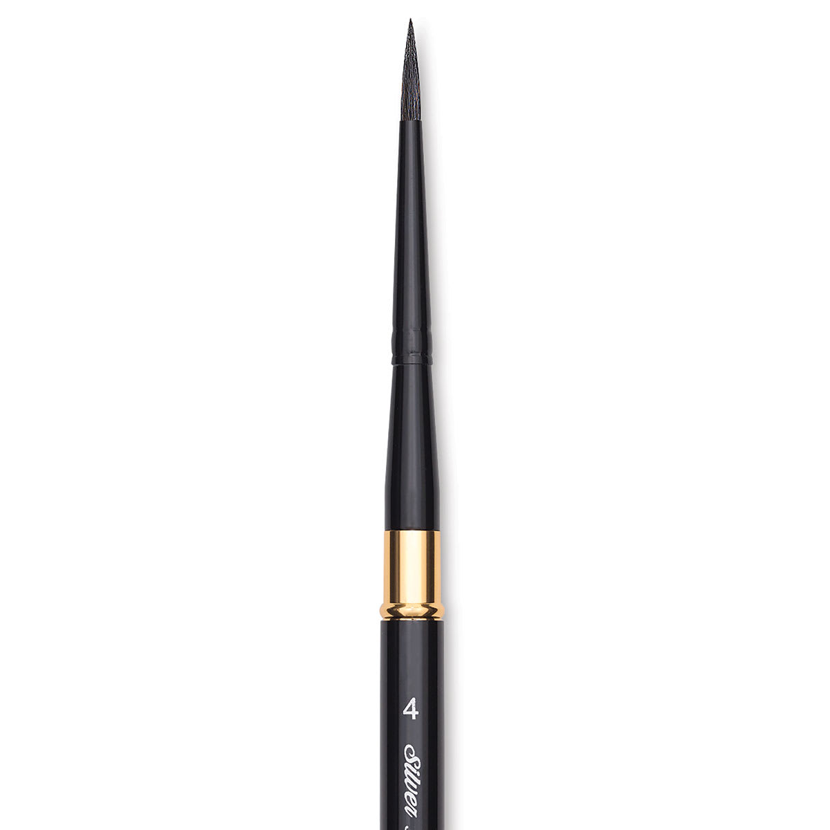 Silver Brush Black Velvet Voyage Brush - Travel Round, Size 4 (close-up)