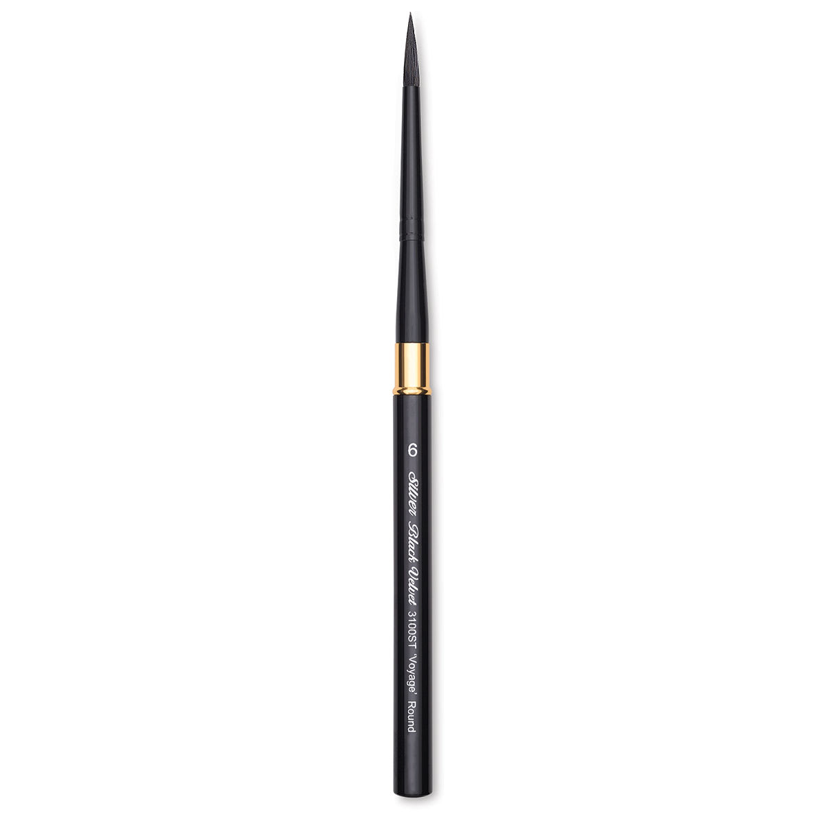 Silver Brush Black Velvet Voyage Brush - Travel Round, Size 6