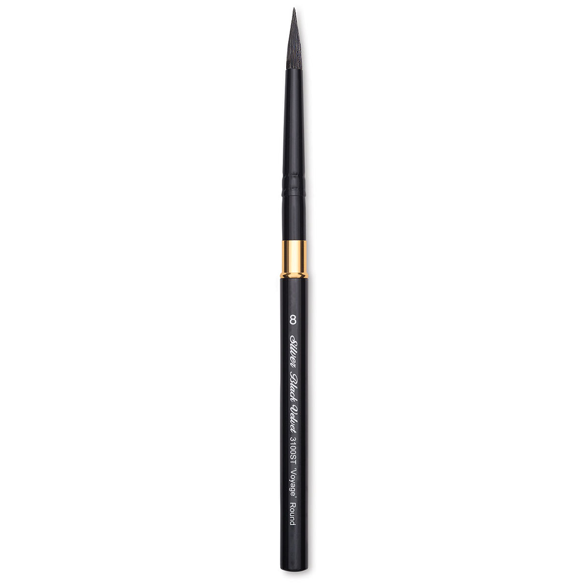 Silver Brush Black Velvet Voyage Brush - Travel Round, Size 8