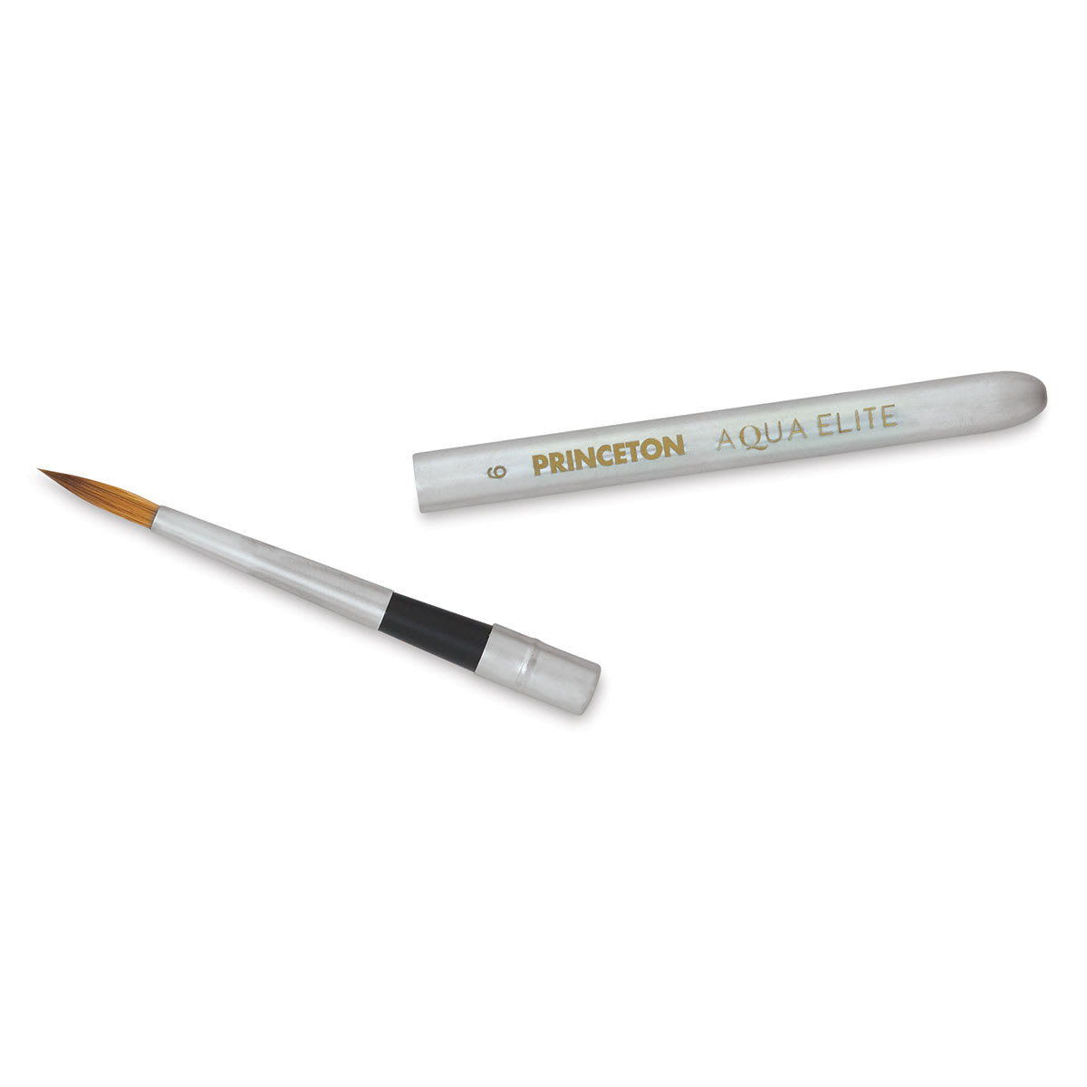 Princeton Aqua Elite Series 4850 Synthetic Brush - Travel Round, Size 6 (cap separated from handle) Princeton Aqua Elite Series 4850 Synthetic Brush - Travel Round, Size 6 (cap separated from handle)