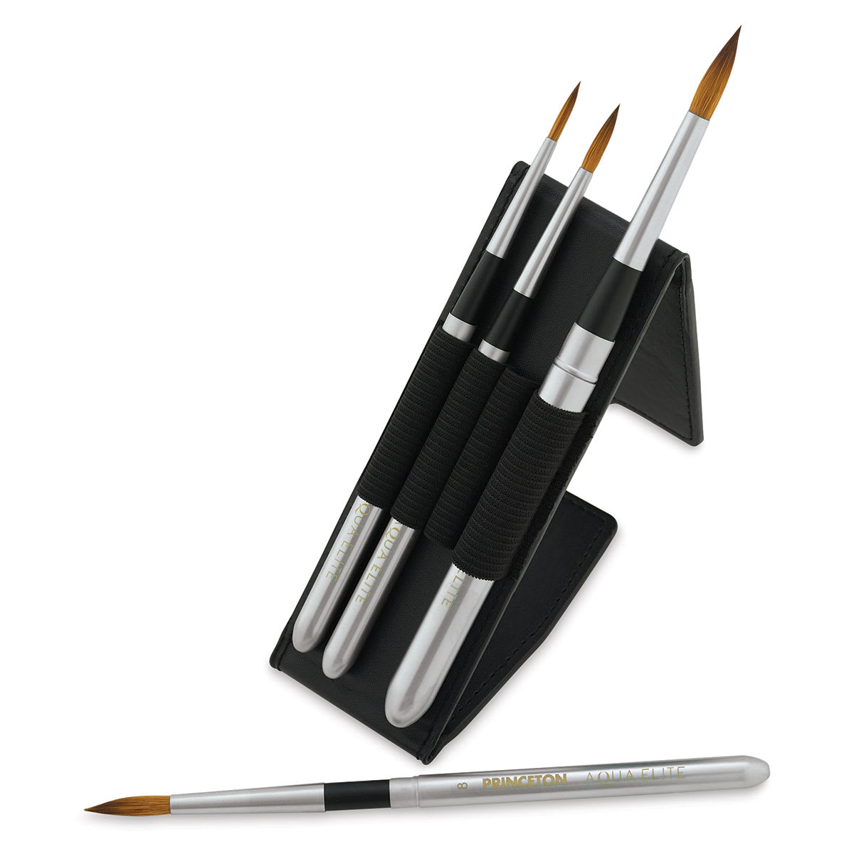 Princeton Aqua Elite Series 4850 Synthetic Brush - Travel Round, Set of 4 Princeton Aqua Elite Series 4850 Synthetic Brush - Travel Round, Set of 4