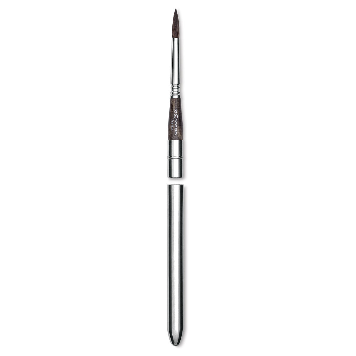 Escoda Último Synthetic Squirrel Brush - Travel Round, Size 8 (handle separated from cap)