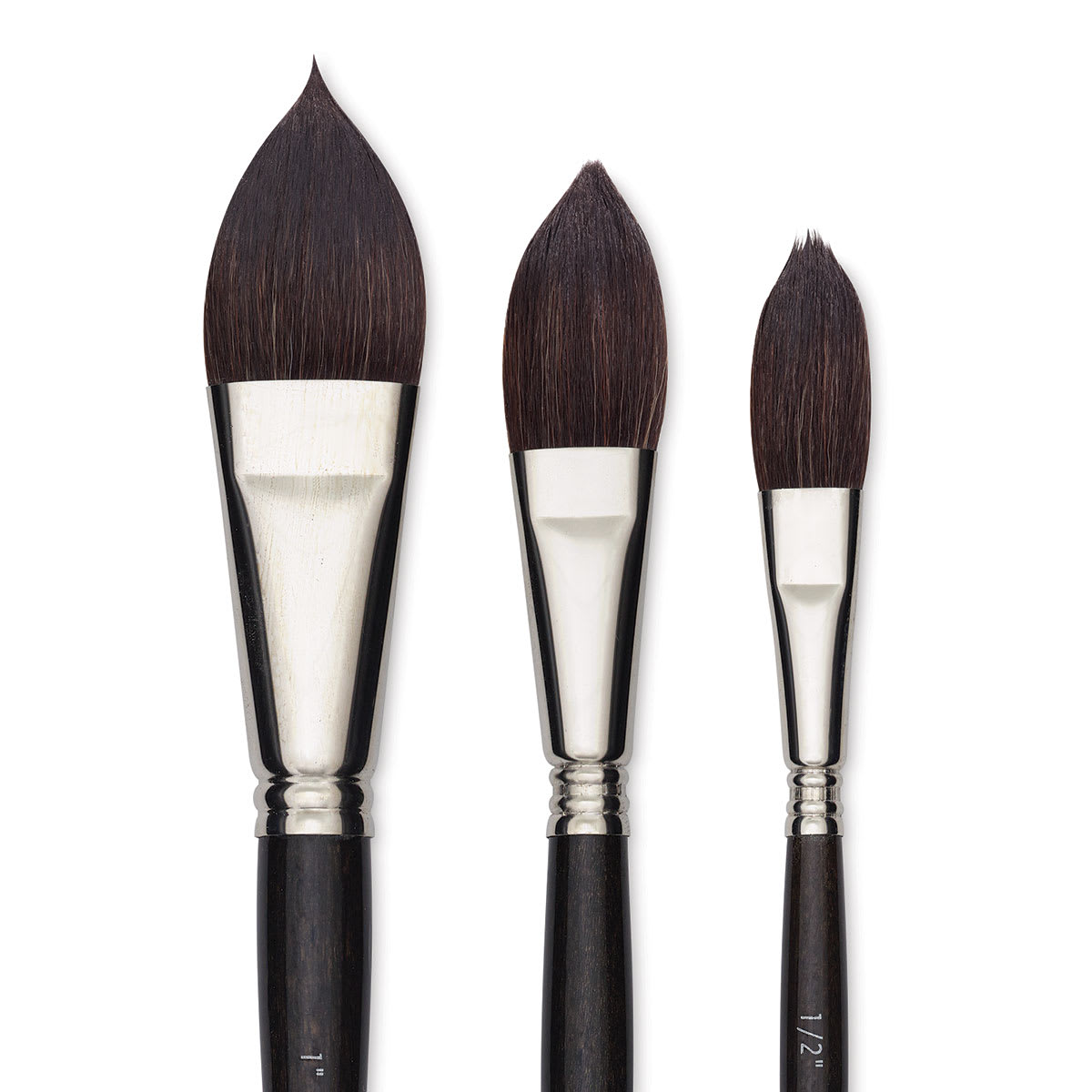 Escoda Último Synthetic Squirrel Brushes - Flats (close-up)