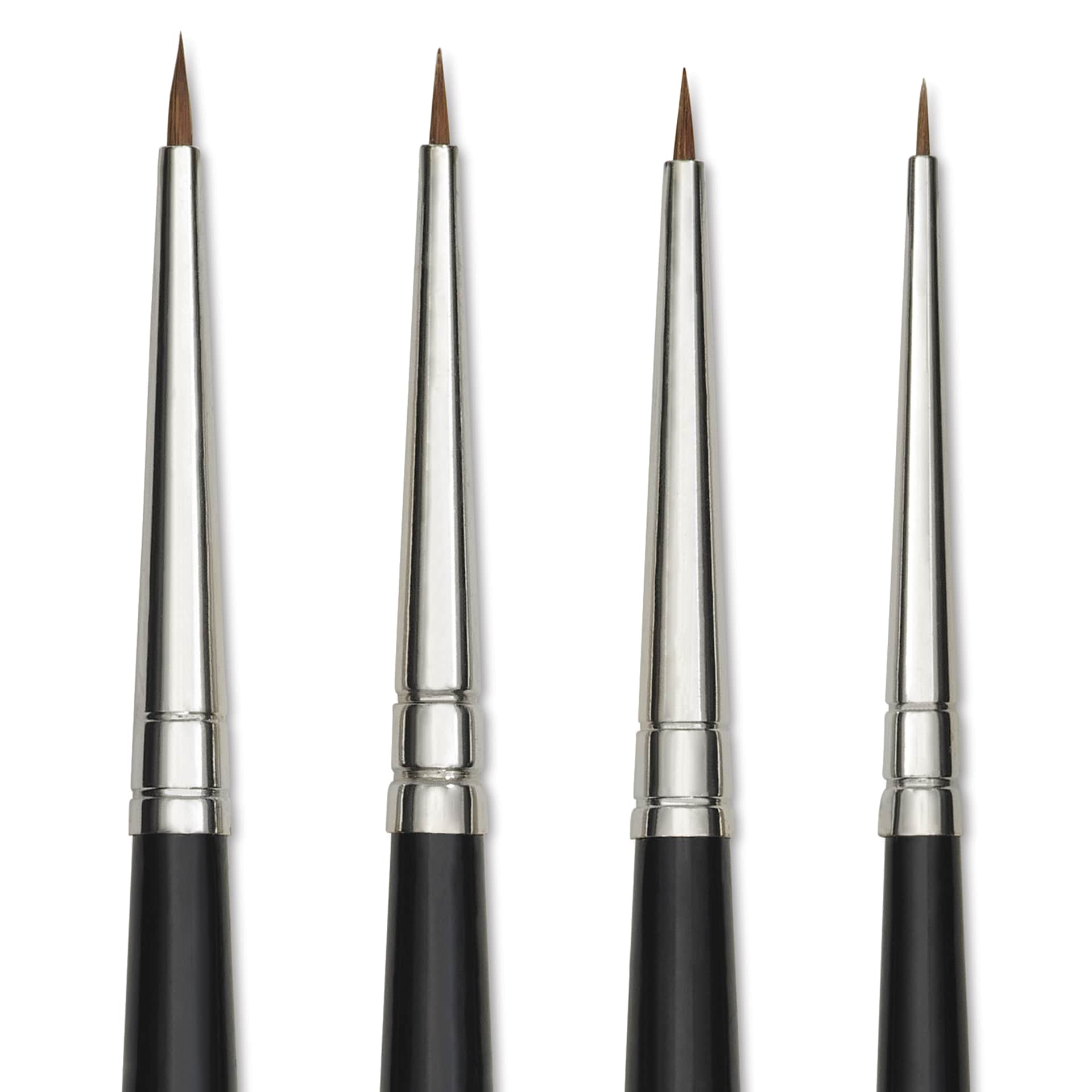 Da Vinci Maestro Kolinsky Brushes - 1505 Miniaturist, Detail Set of 4, close-up