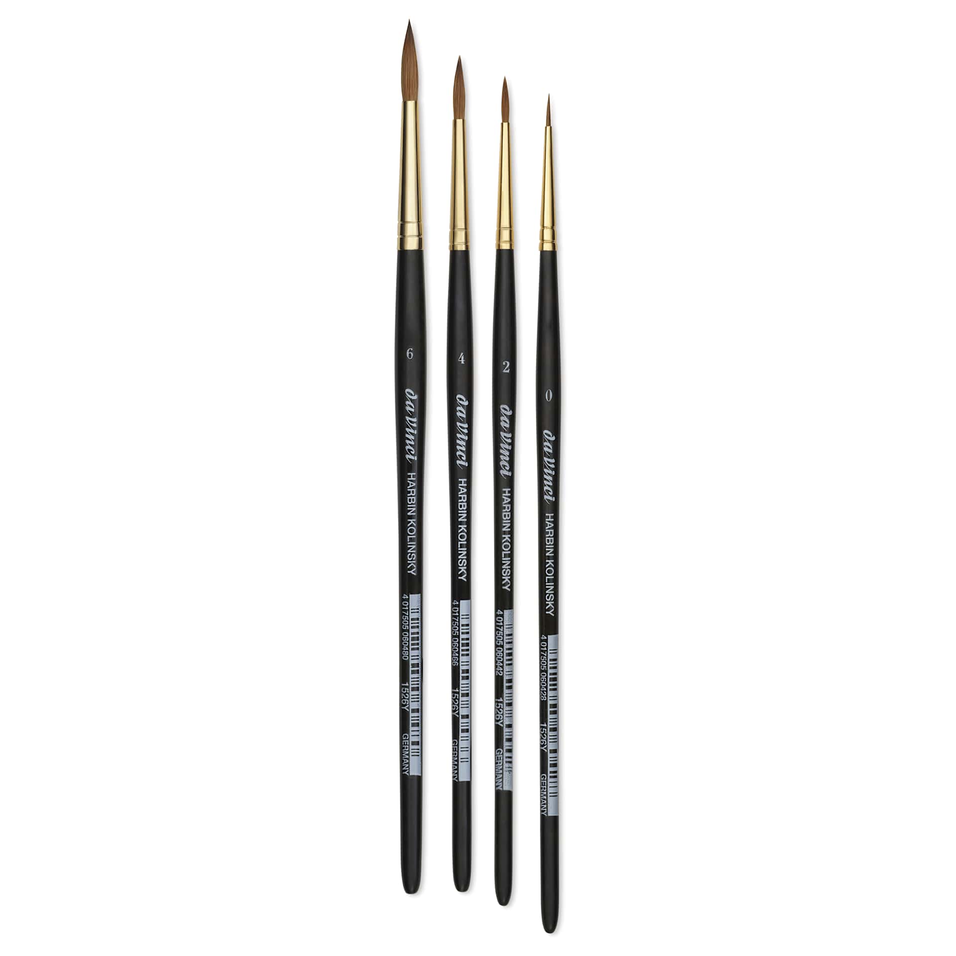 Da Vinci Harbin Kolinsky Brushes - Round, Set of 4 Da Vinci Harbin Kolinsky Brushes - Round, Set of 4