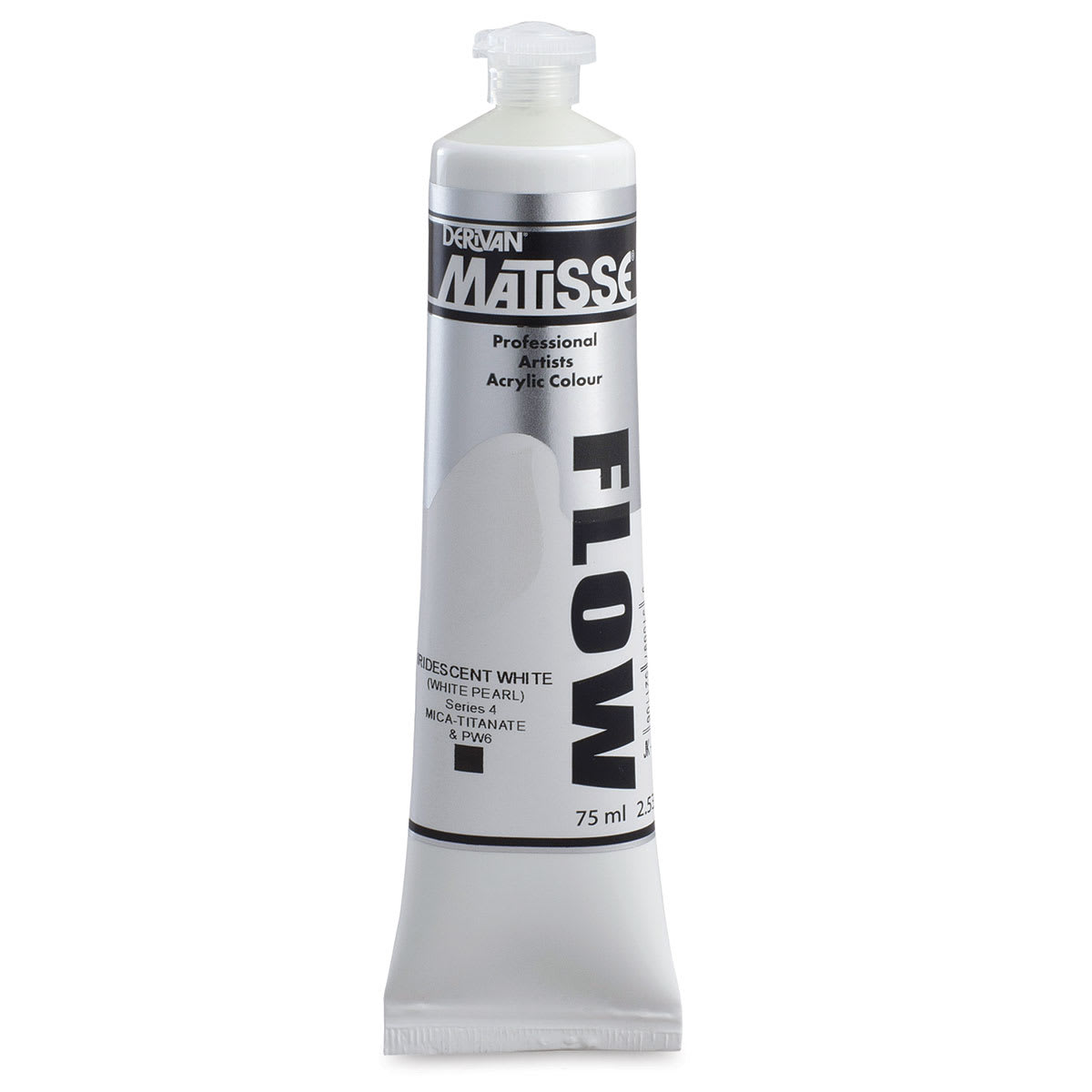 Matisse Flow Acrylic Paint - Iridescent White, 75 ml