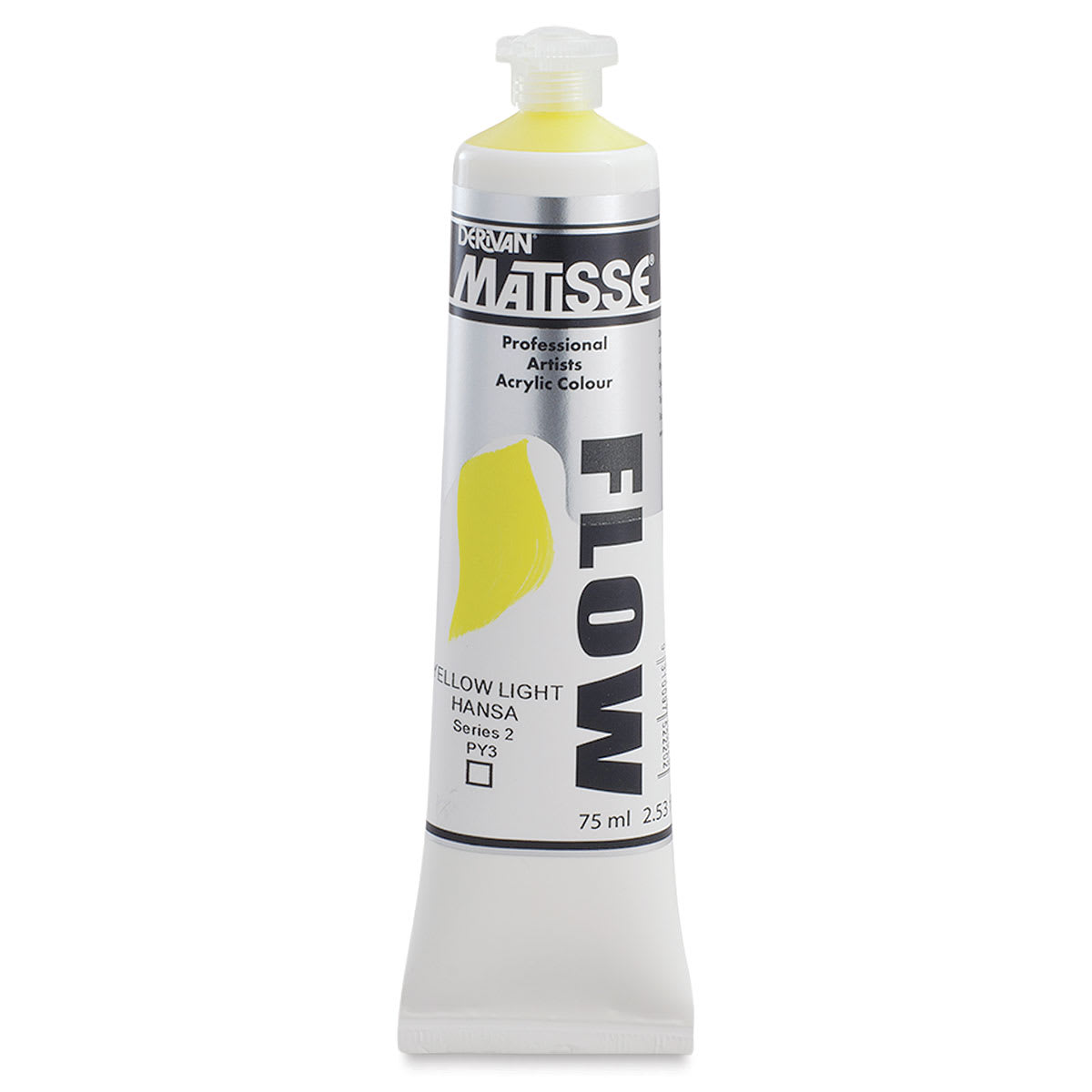 Matisse Flow Acrylic Paint - Yellow Light Hansa, 75 ml