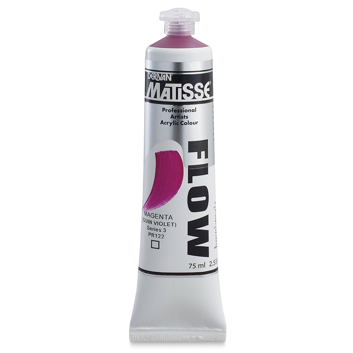 Matisse Flow Acrylic Paint - Magenta Quin Violet, 75 ml