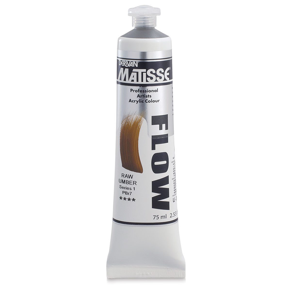 Matisse Flow Acrylic Paint - Raw Umber, 75 ml