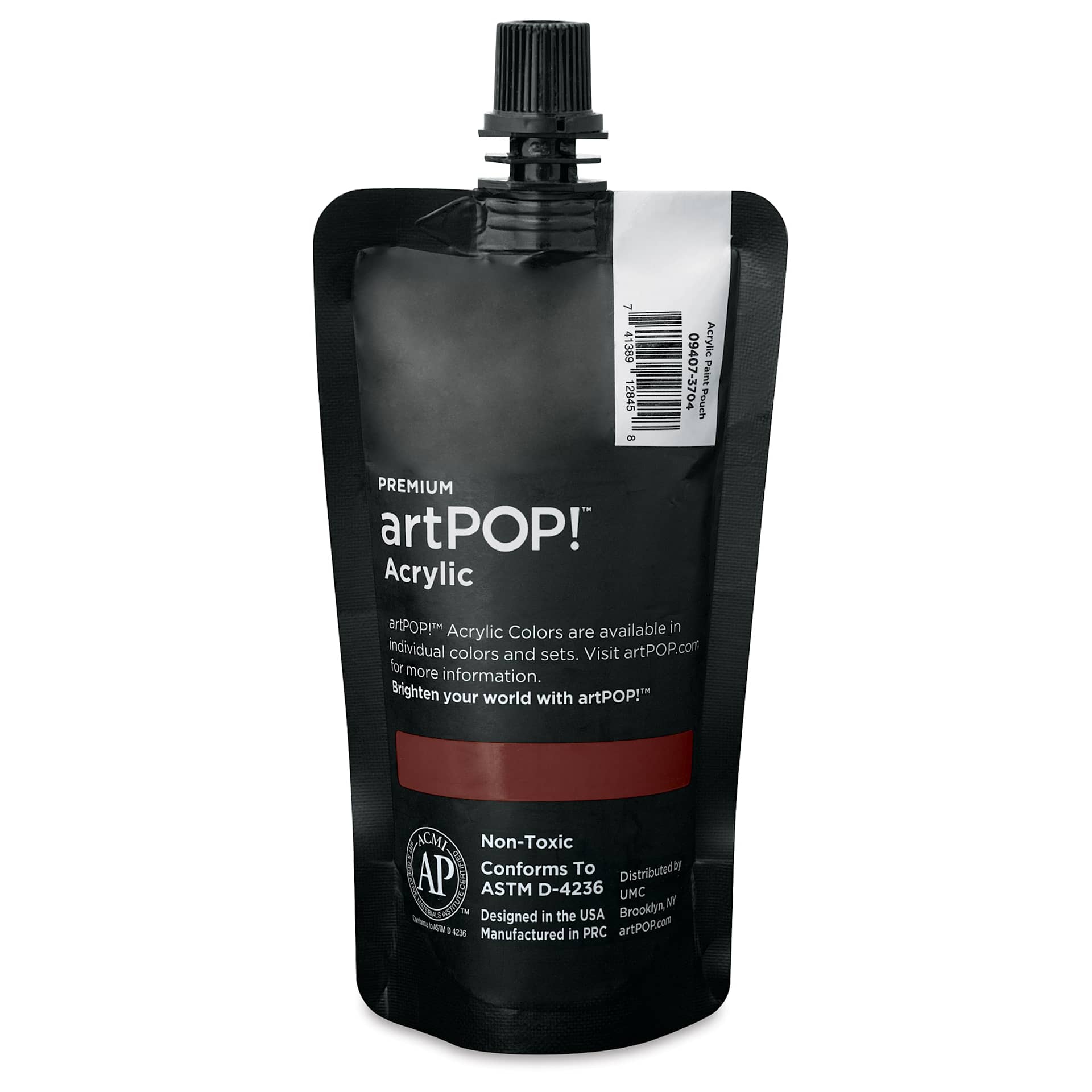artPOP! Heavy Body Acrylic Paints - Venetian Red, 120 ml Pouch (Back of pouch)