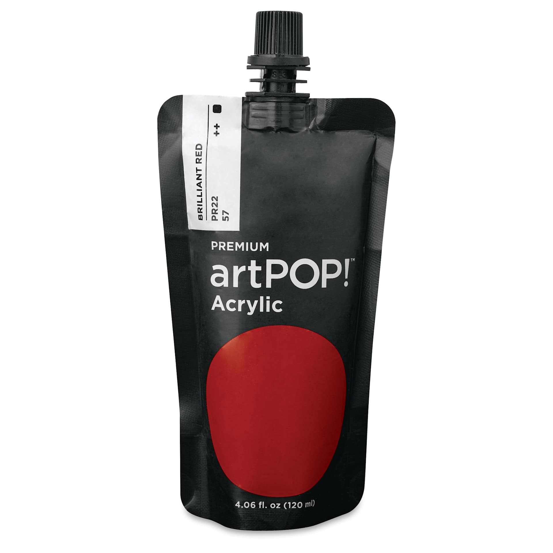 artPOP! Heavy Body Acrylic Paint - Brilliant Red, 120 ml Pouch