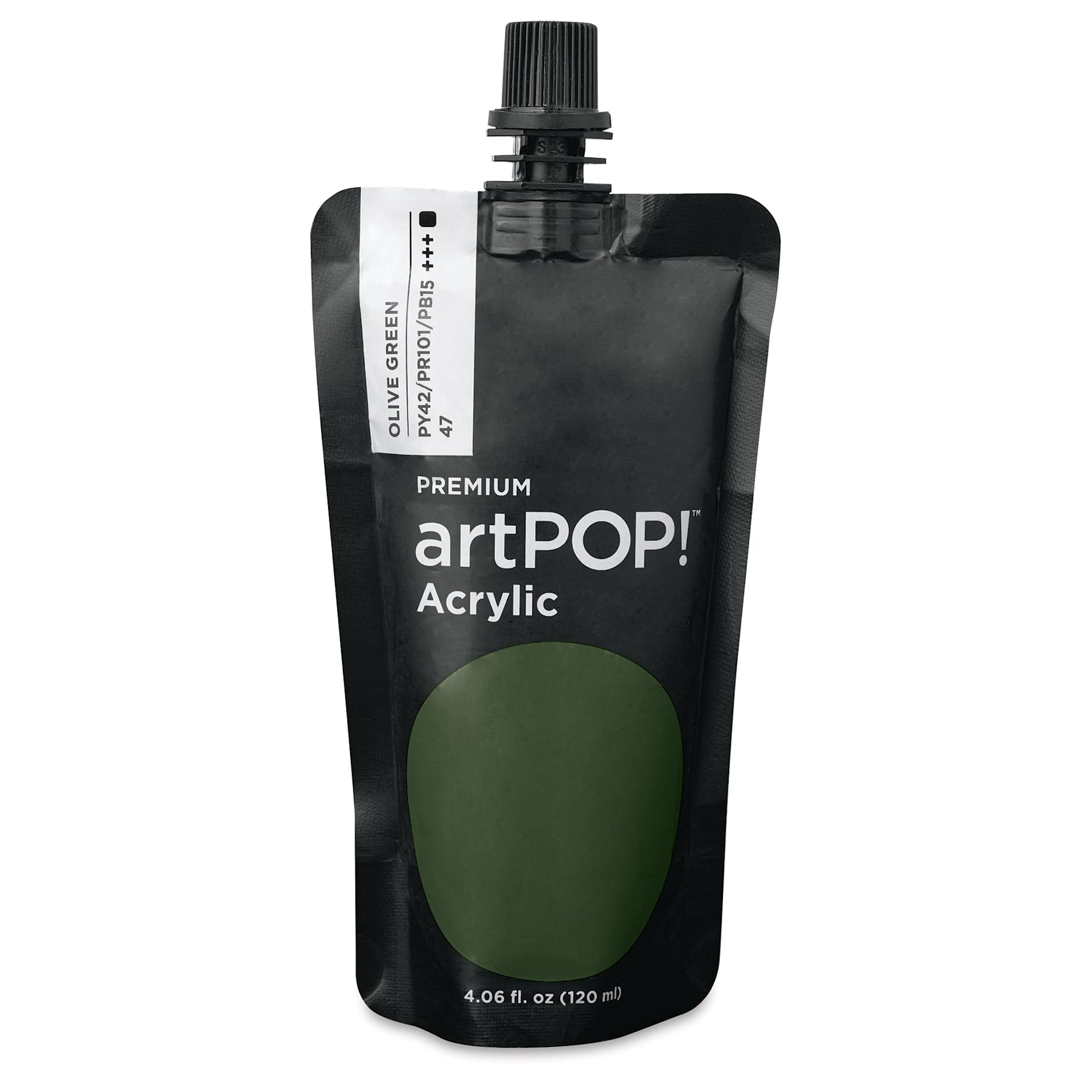 artPOP! Heavy Body Acrylic Paint - Olive Green, 120 ml Pouch