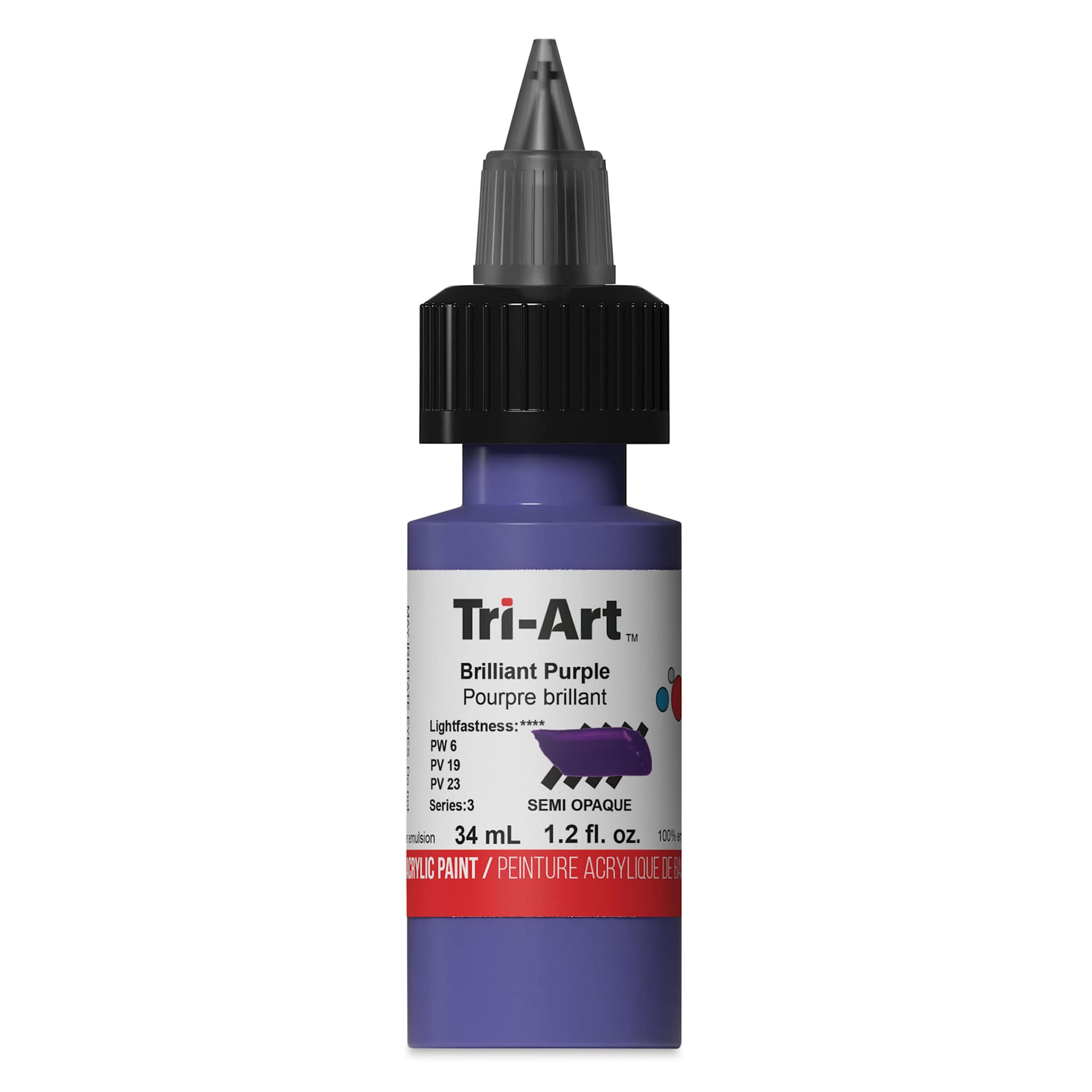 Tri-Art Low-Viscosity Artist Acrylic - Brilliant Purple, 34 ml Tube