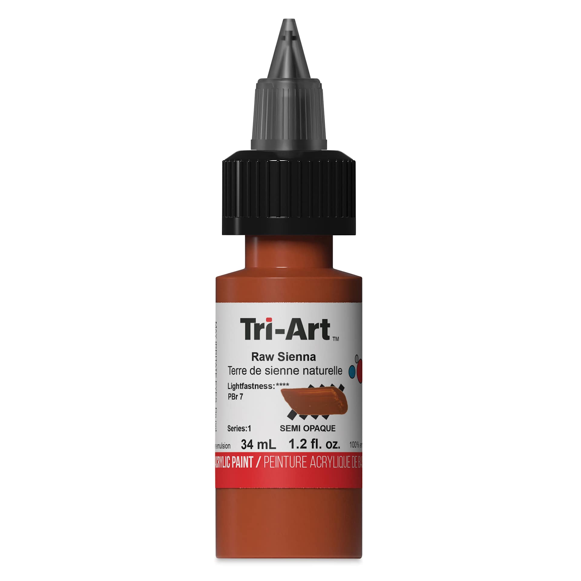 Tri-Art Low-Viscosity Artist Acrylic - Raw Sienna, 34 ml Tube