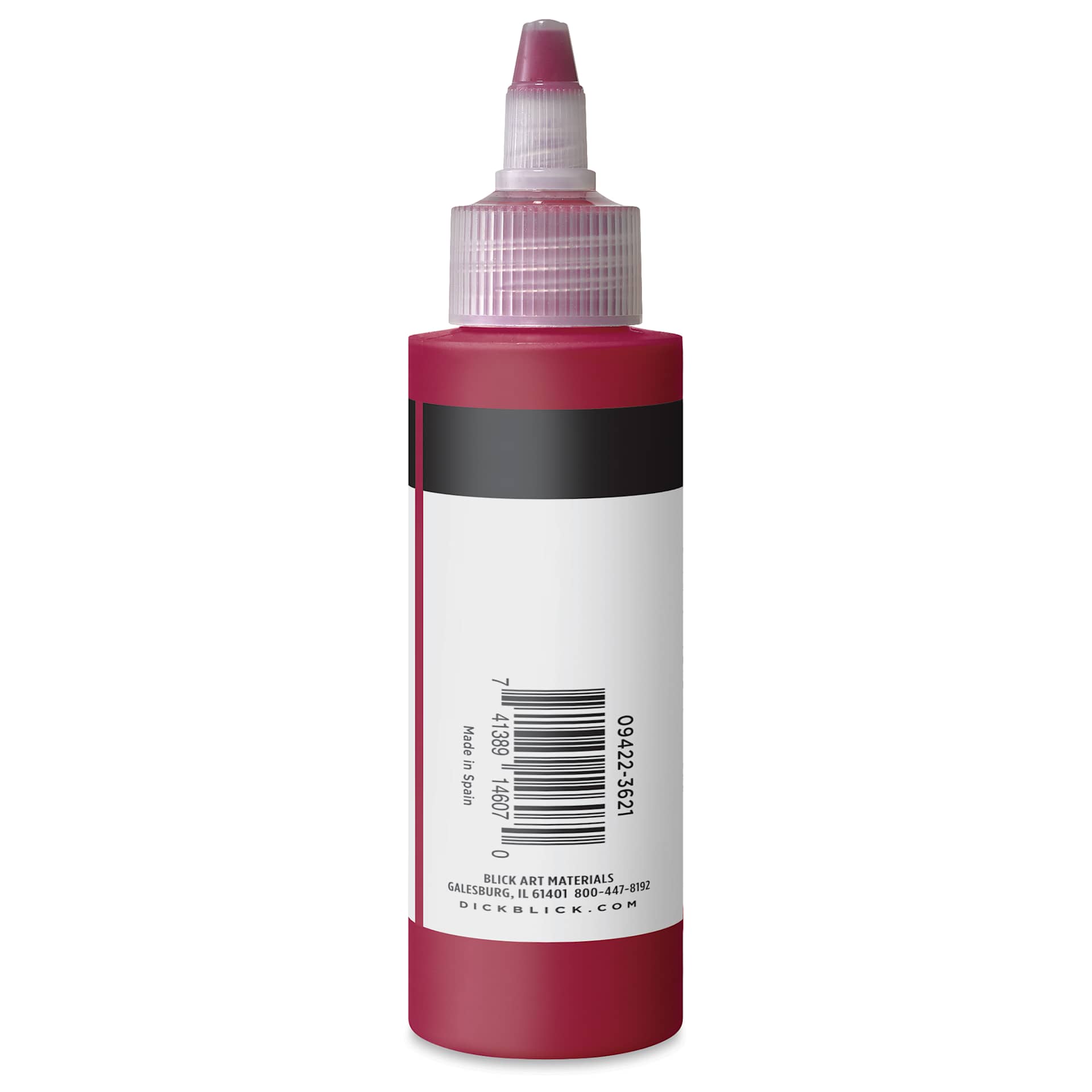 Blick Artists’ Fluid Acrylic - Quinacridone Red Magenta, 100 ml side